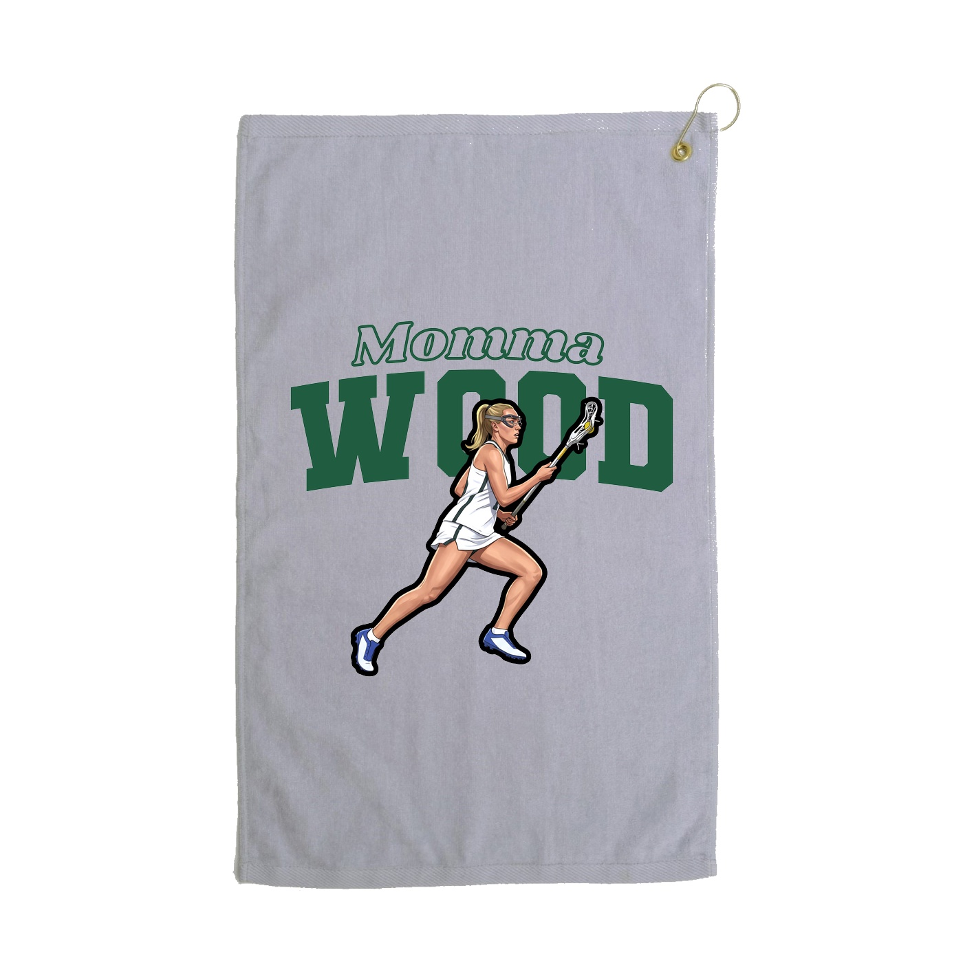 Golf Towel — Mothers Day Block in Grey