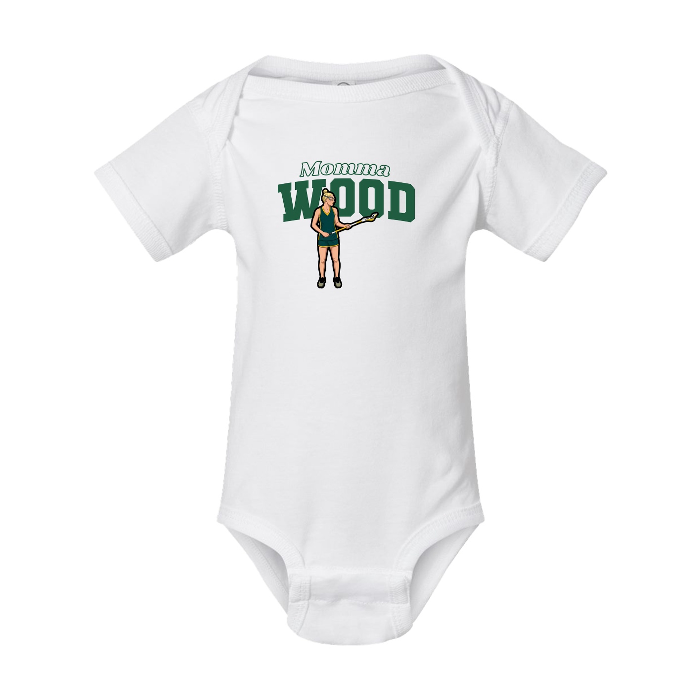 Baby Onesie — Mothers Day Block in White