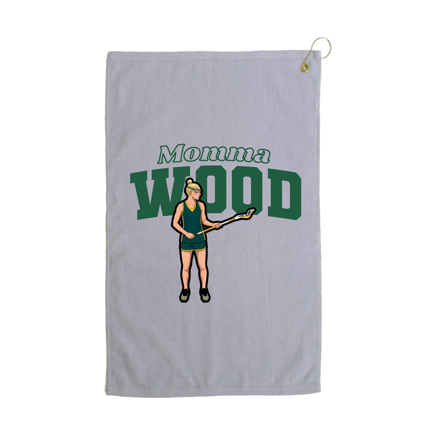 Golf Towel — Mothers Day Block in Grey