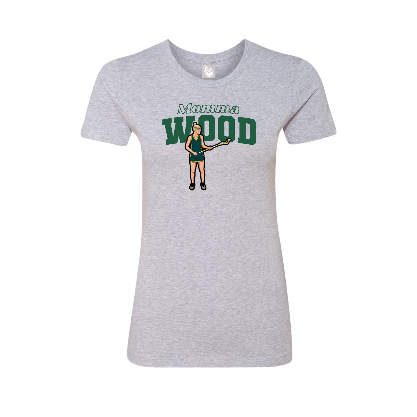 Womens Tee — Mothers Day Block in Grey