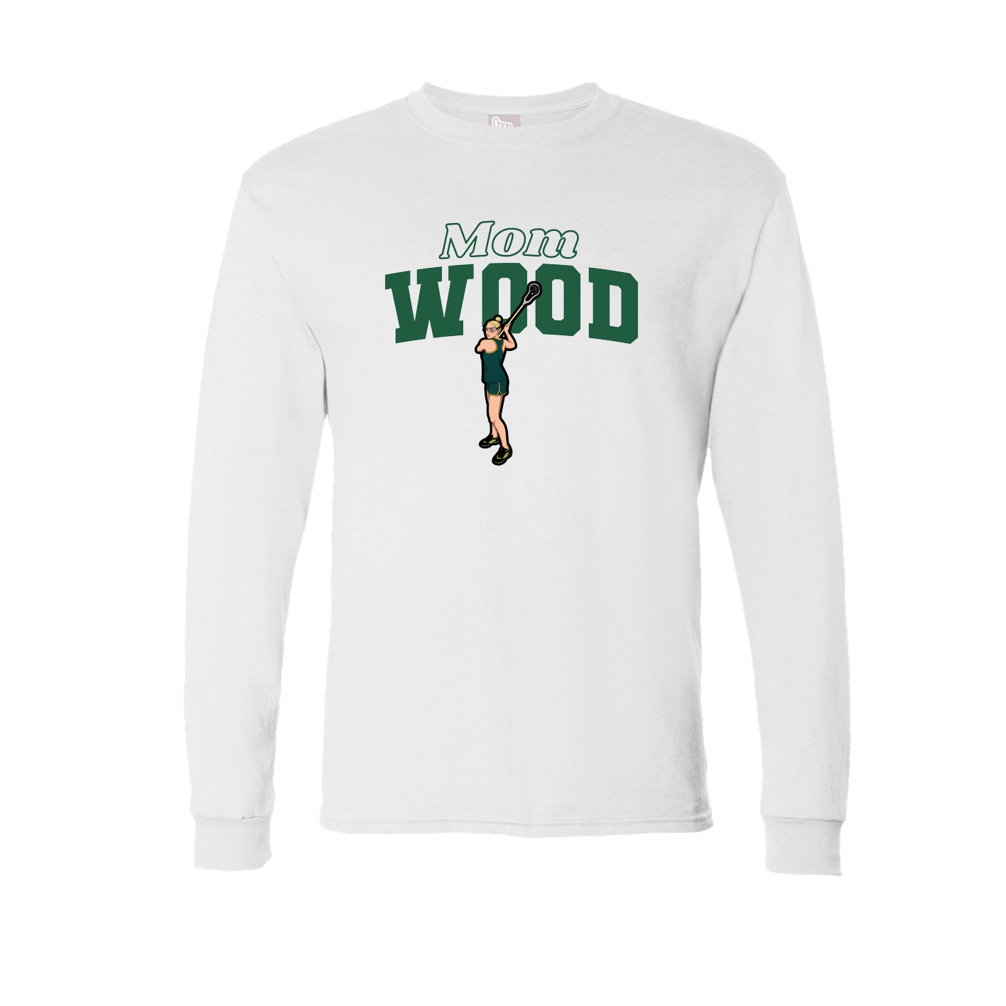 Long Sleeve Tee — Mothers Day Block in White