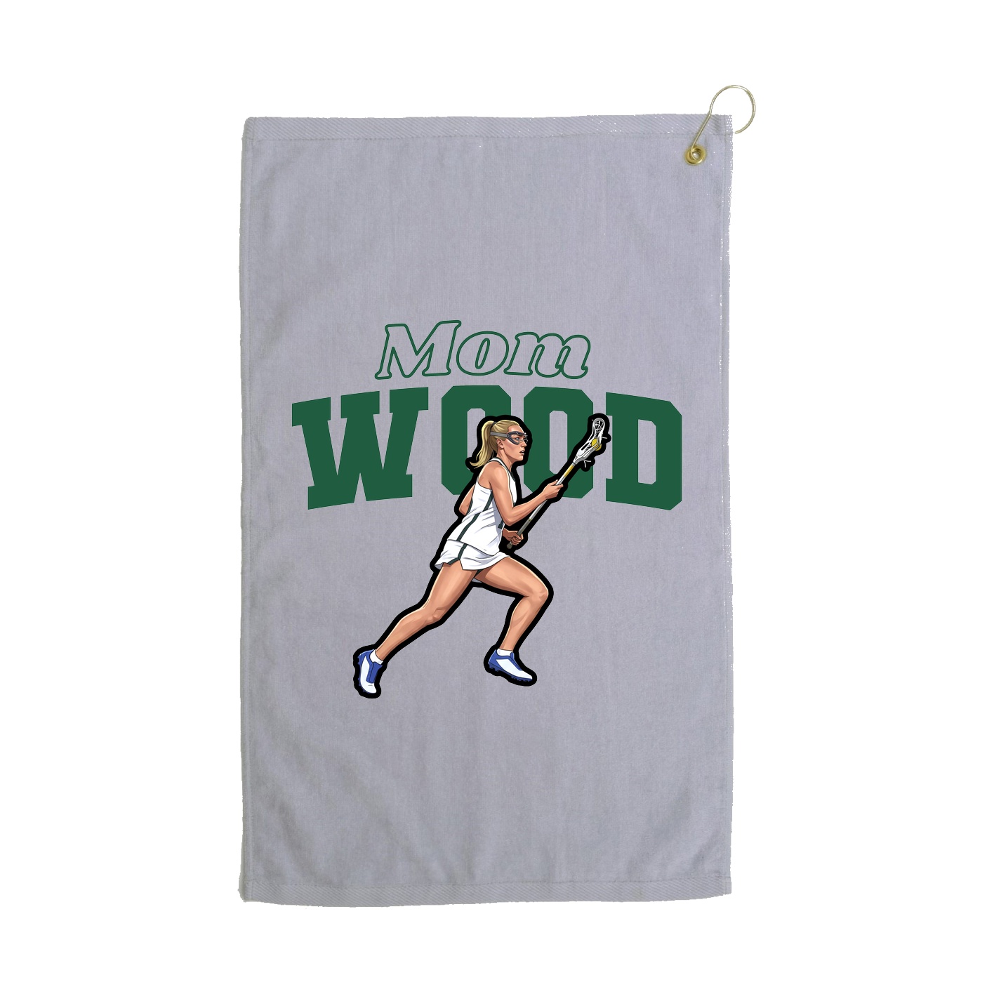 Golf Towel — Mothers Day Block in Grey