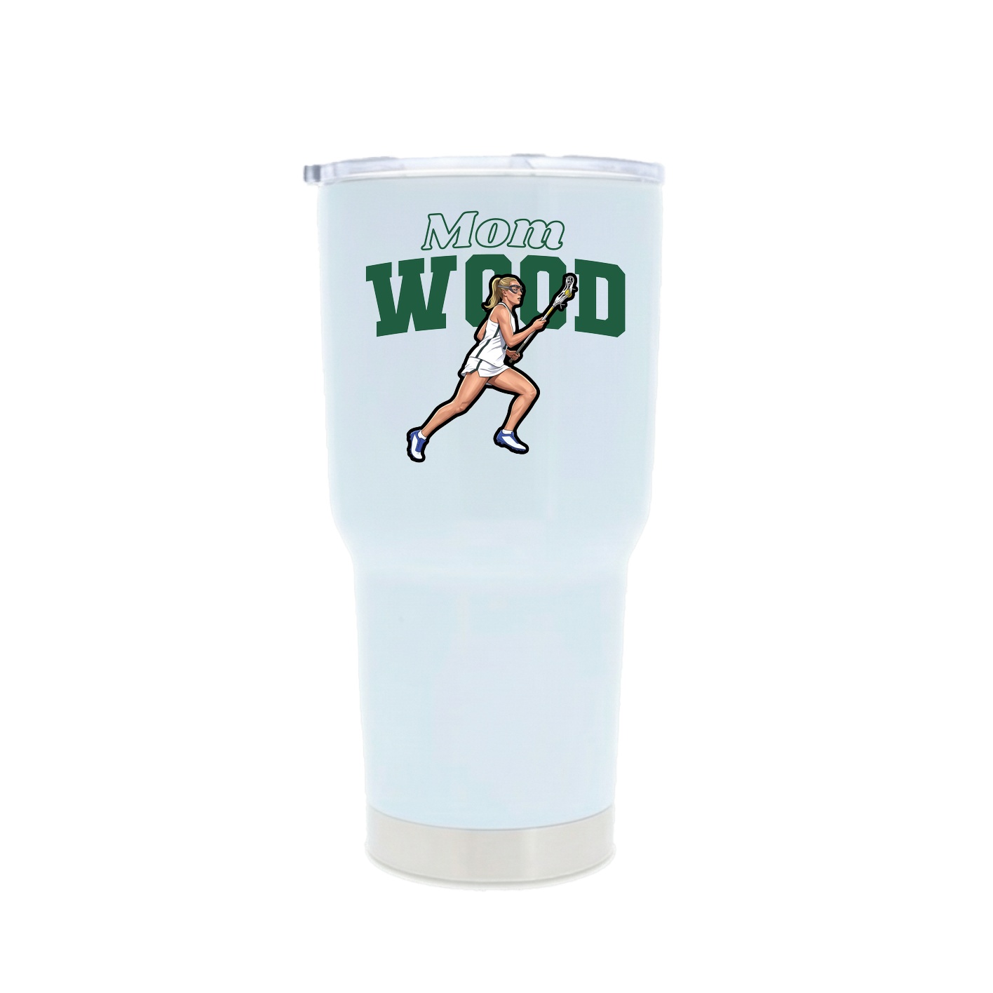 30oz Stainless Steel Tumbler — Mothers Day Block in White