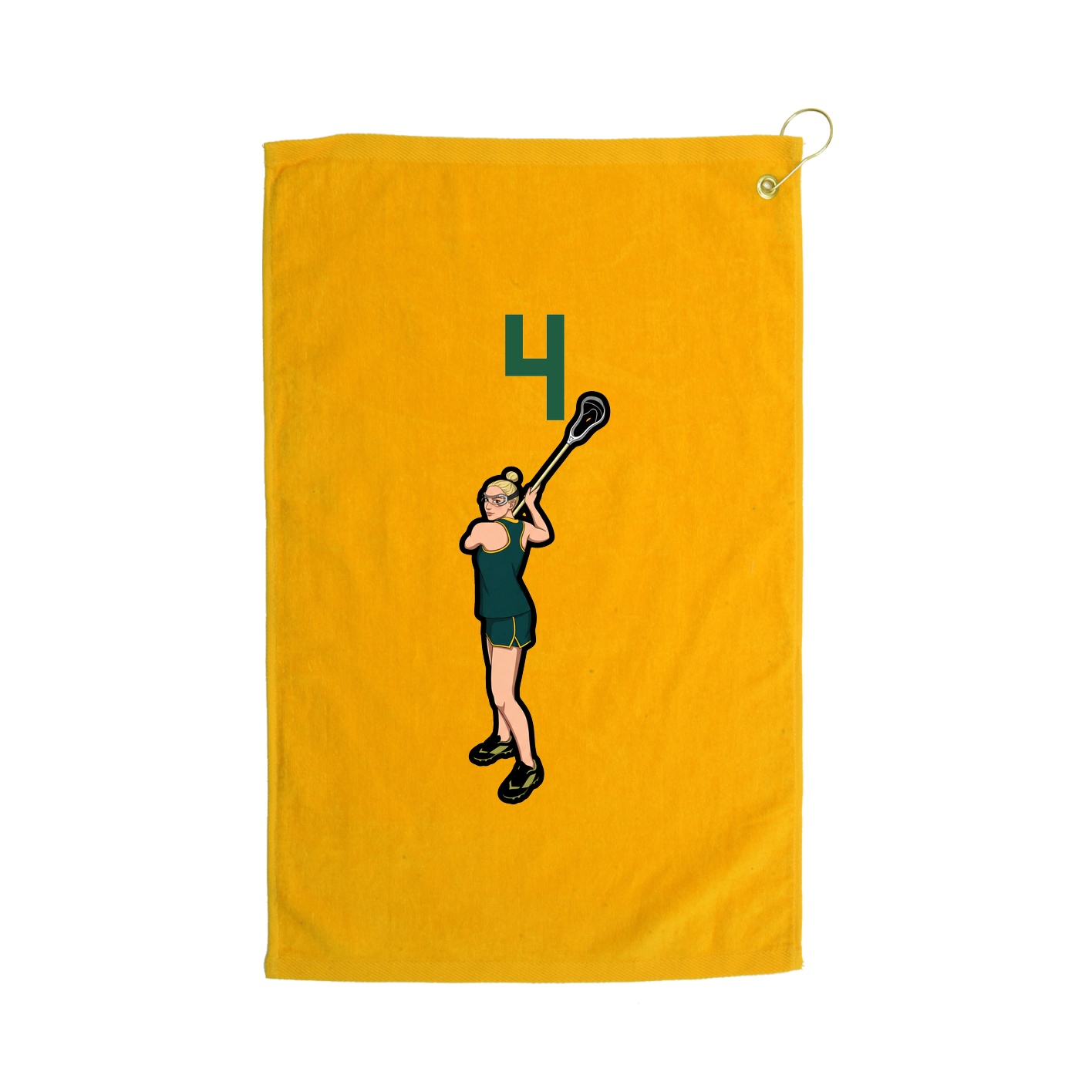 Golf Towel — Number Top in Gold