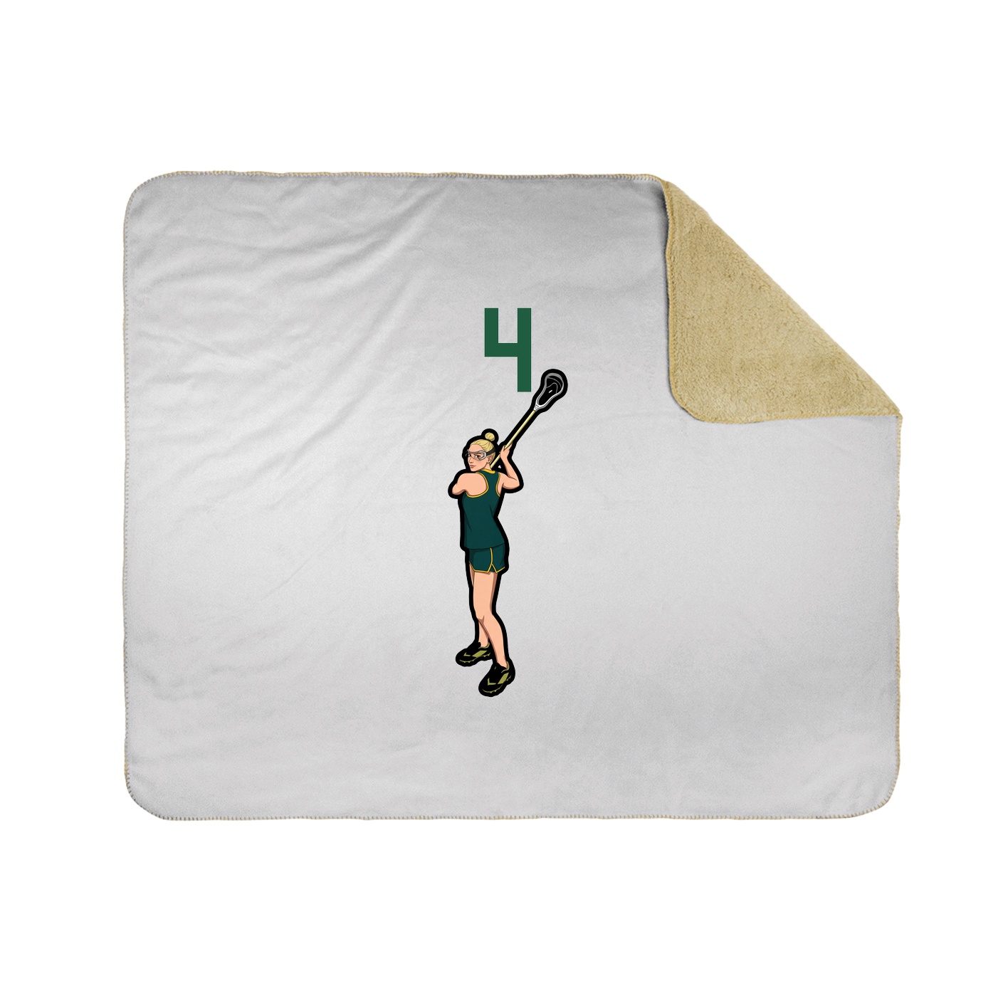 Throw Blanket — Number Top in White