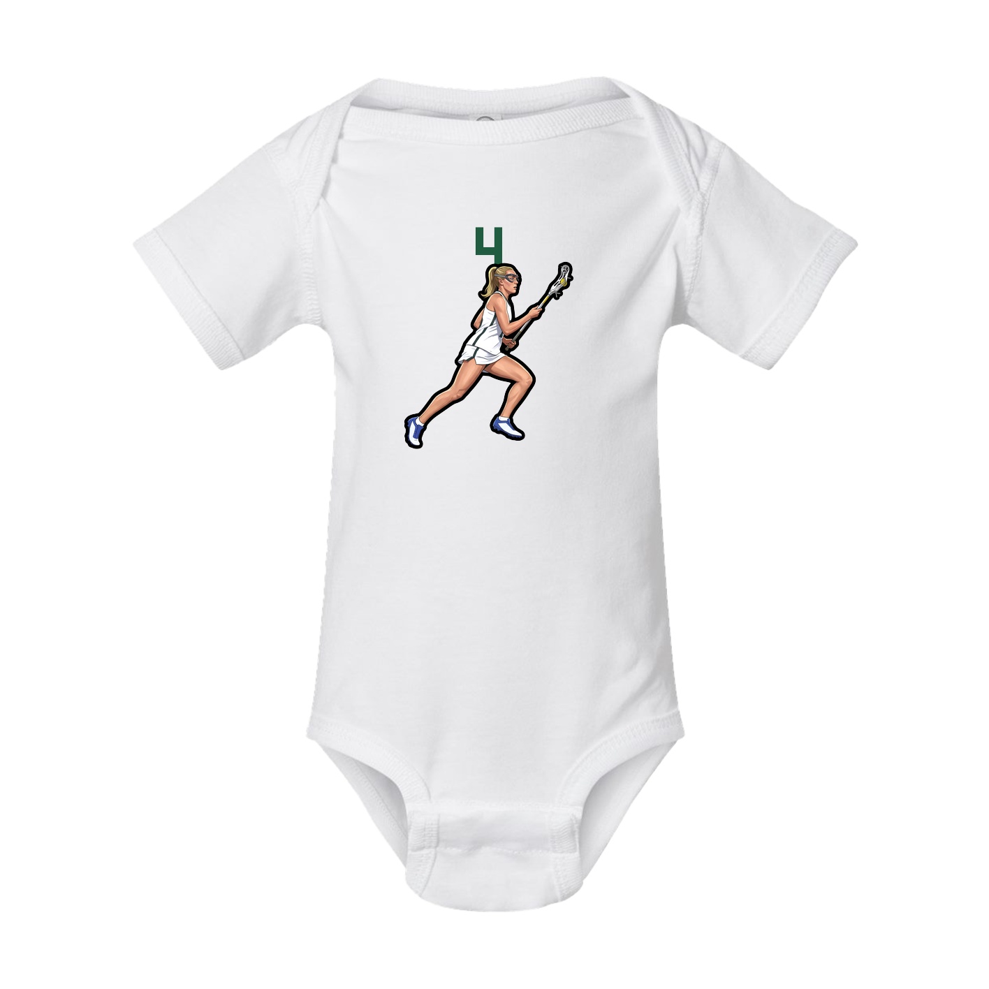 Baby Onesie — Number Top in White