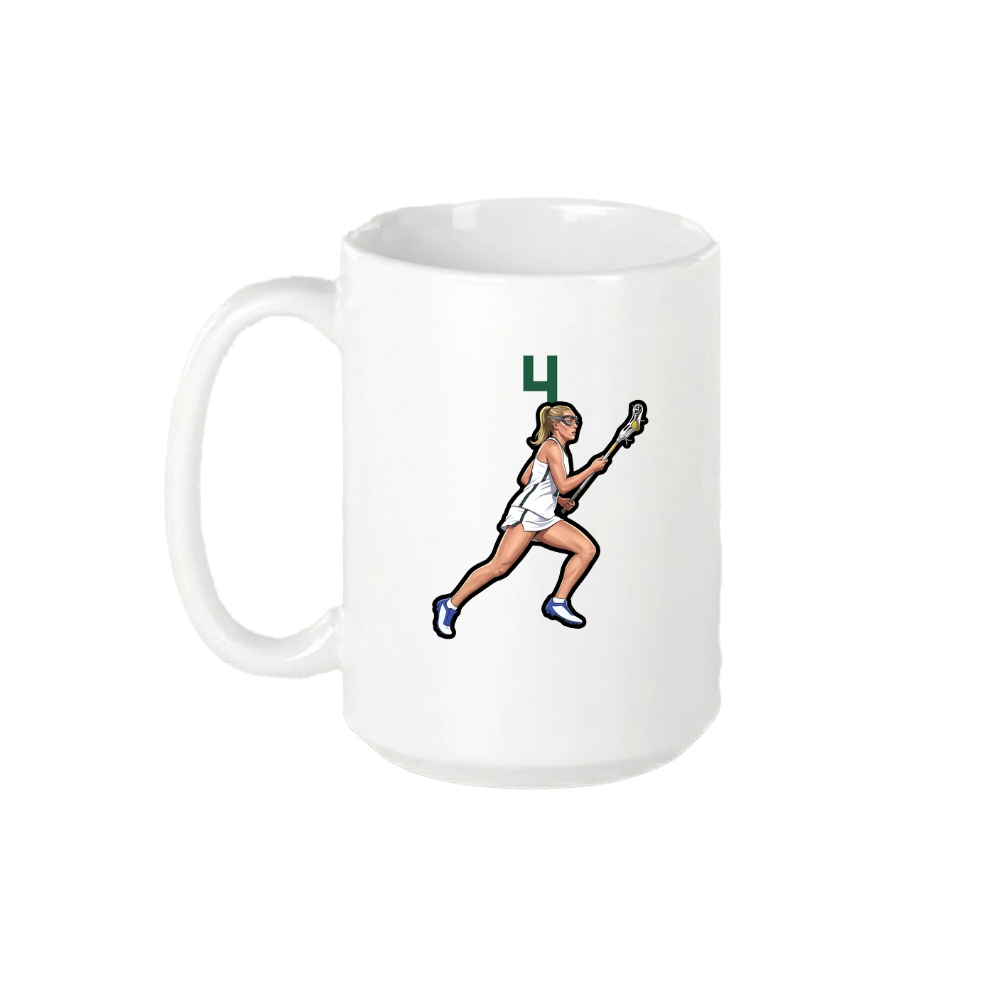 15oz Coffee Mug — Number Top in White