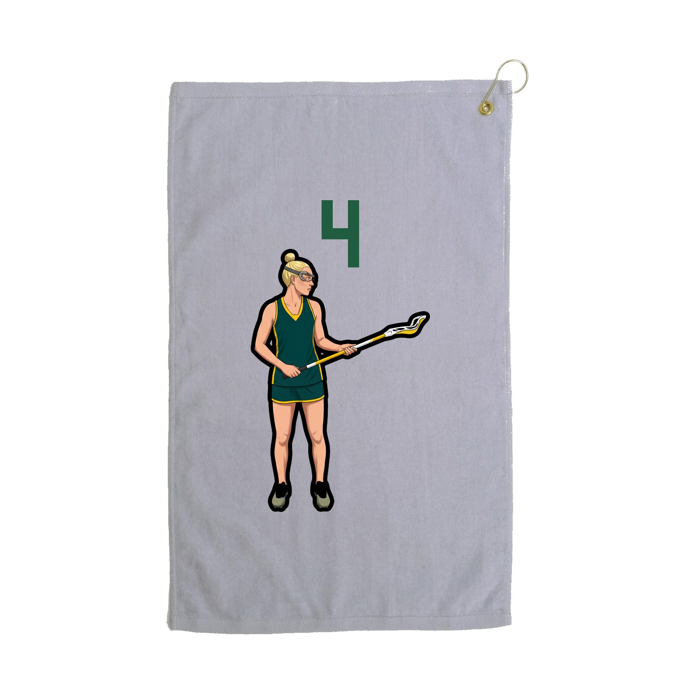 Golf Towel — Number Top in Grey
