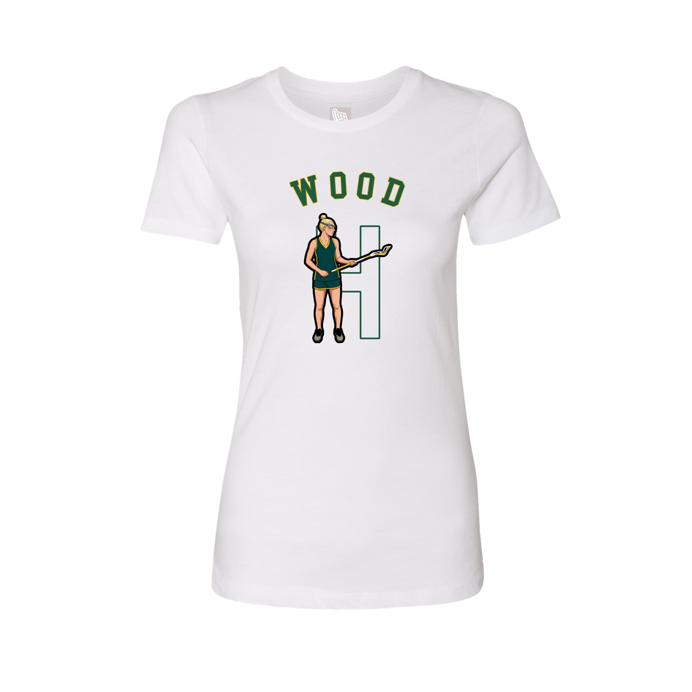 Fitted Women's Tee — Shirsey Arch in White