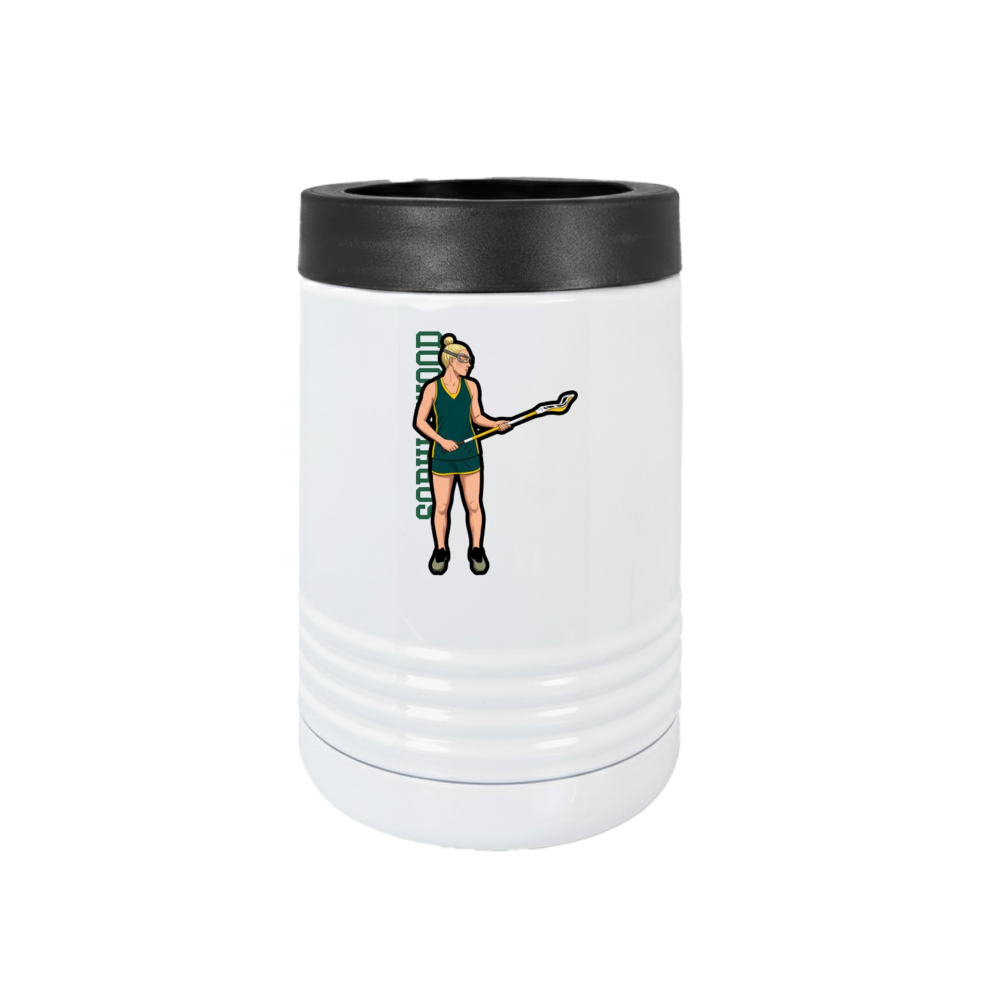 Beverage Holder — Name Vertical in White