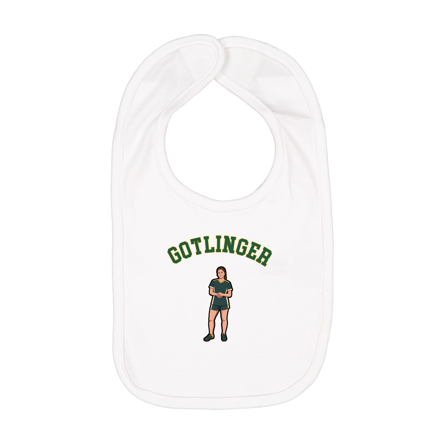 Infant Bib — Shirsey Arch in White