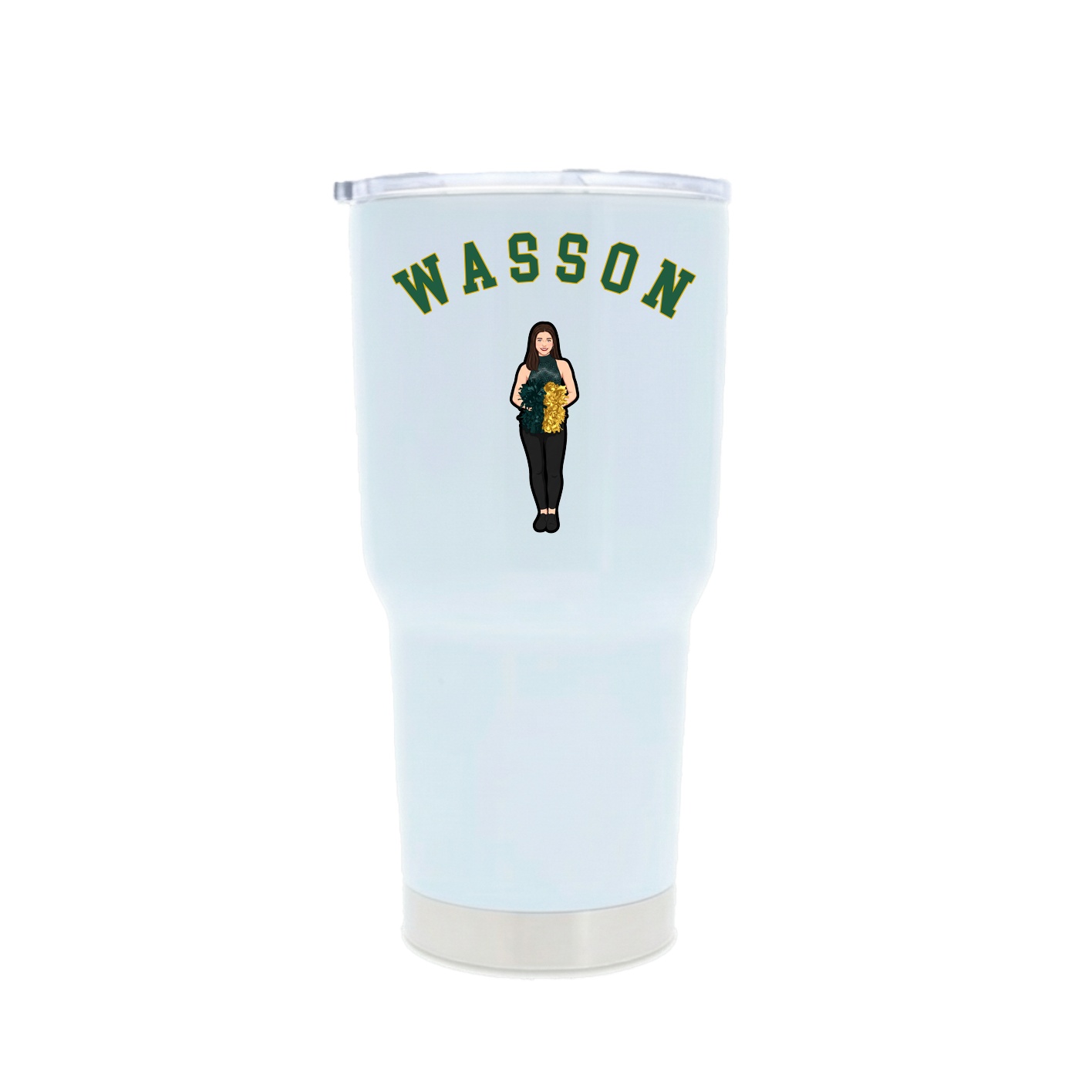 30oz Stainless Steel Tumbler — Shirsey Arch in White