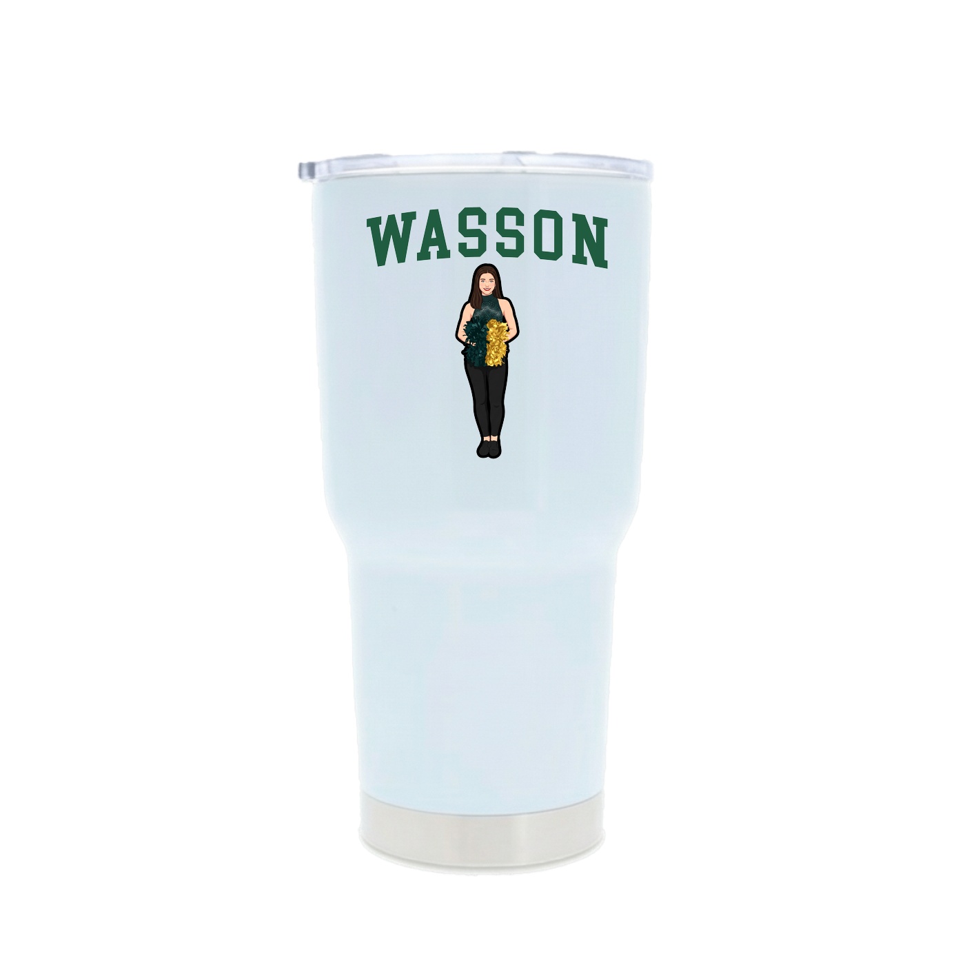 30oz Stainless Steel Tumbler — Shirsey in White