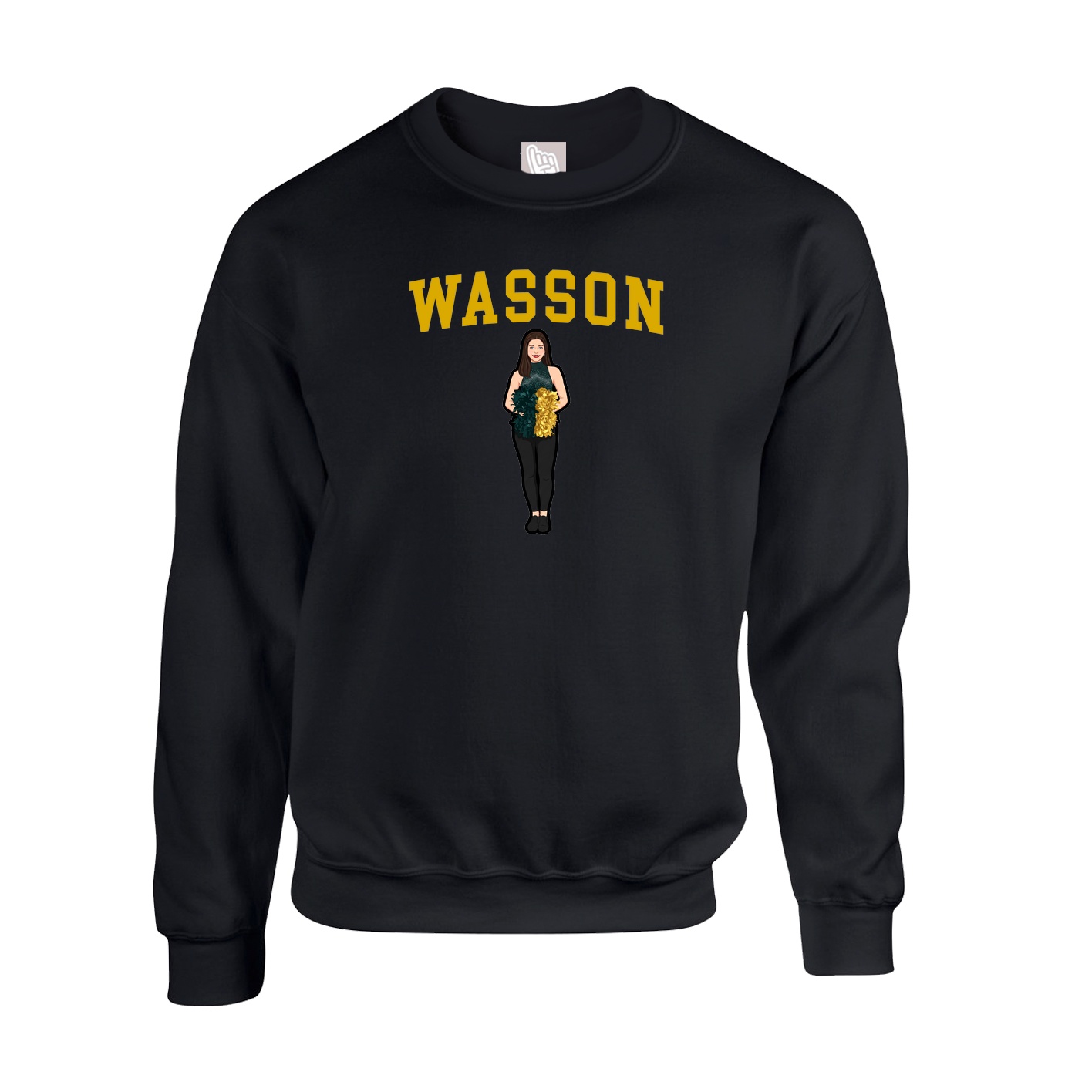 Fleece Crew — Shirsey in Black