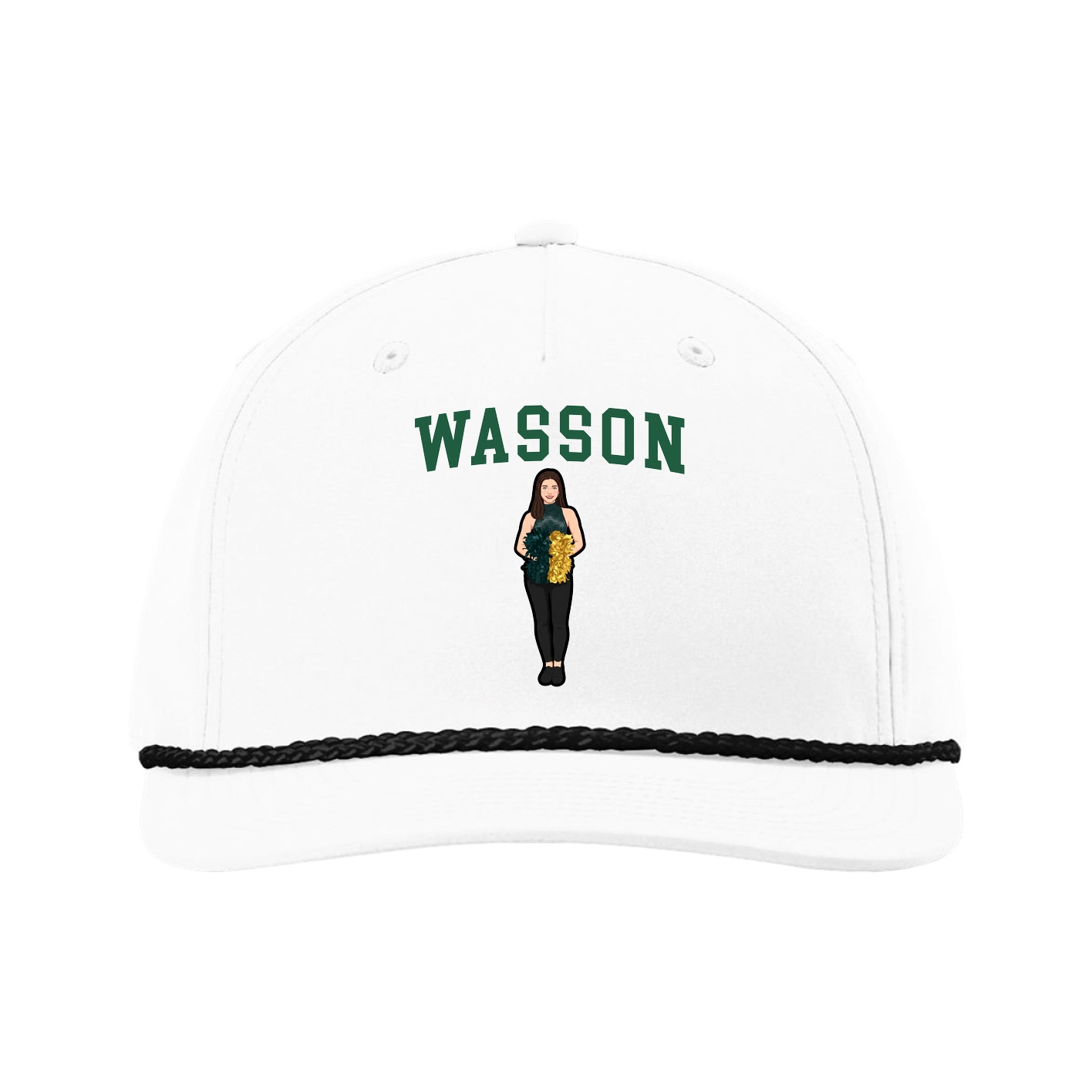 Five-Panel Classic Rope Cap — Shirsey in White
