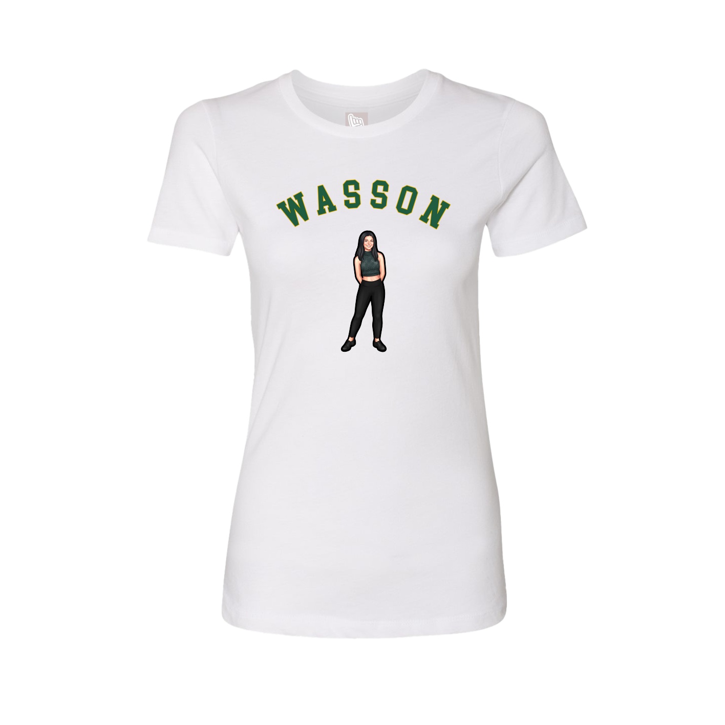 Fitted Women's Tee — Shirsey Arch in White
