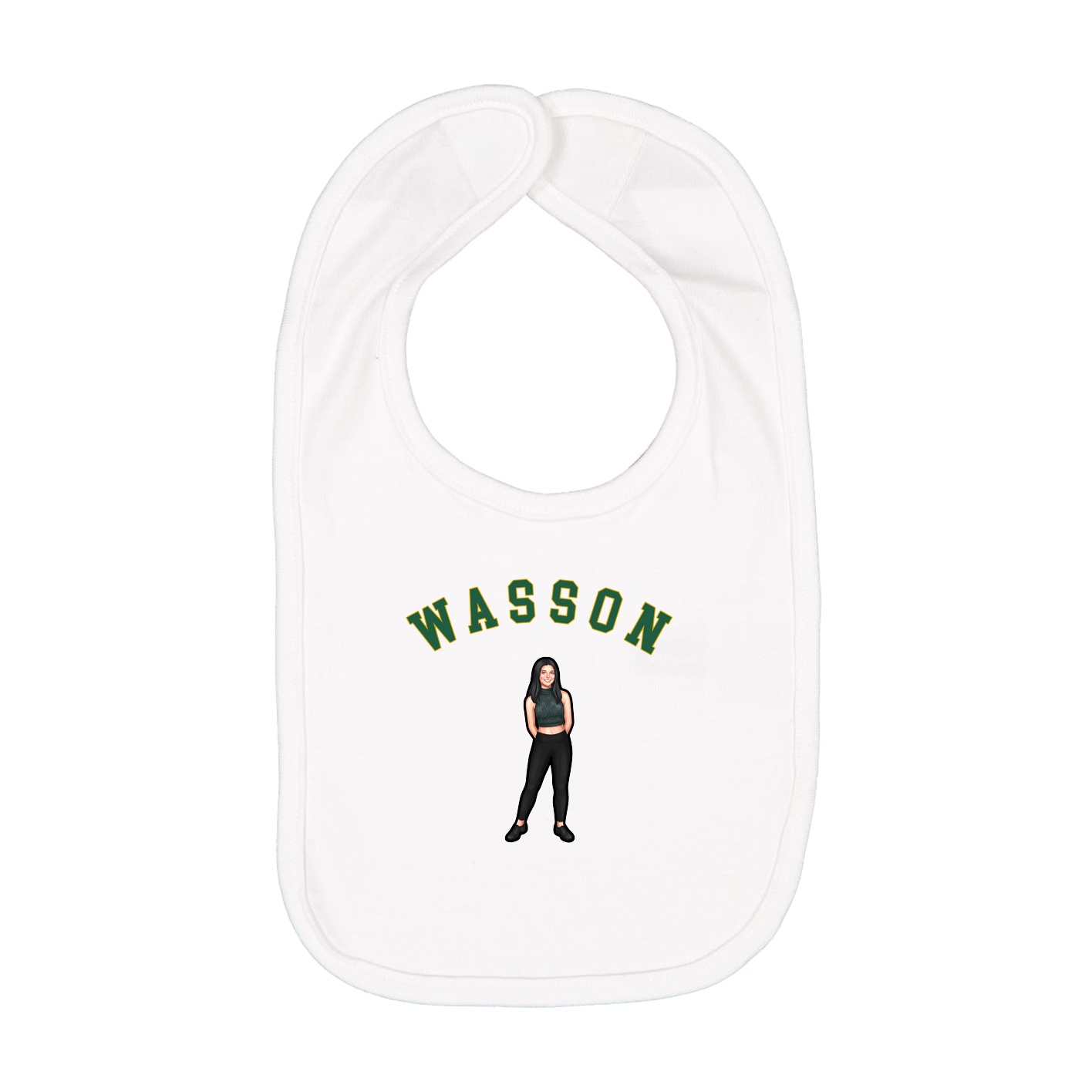 Infant Bib — Shirsey Arch in White