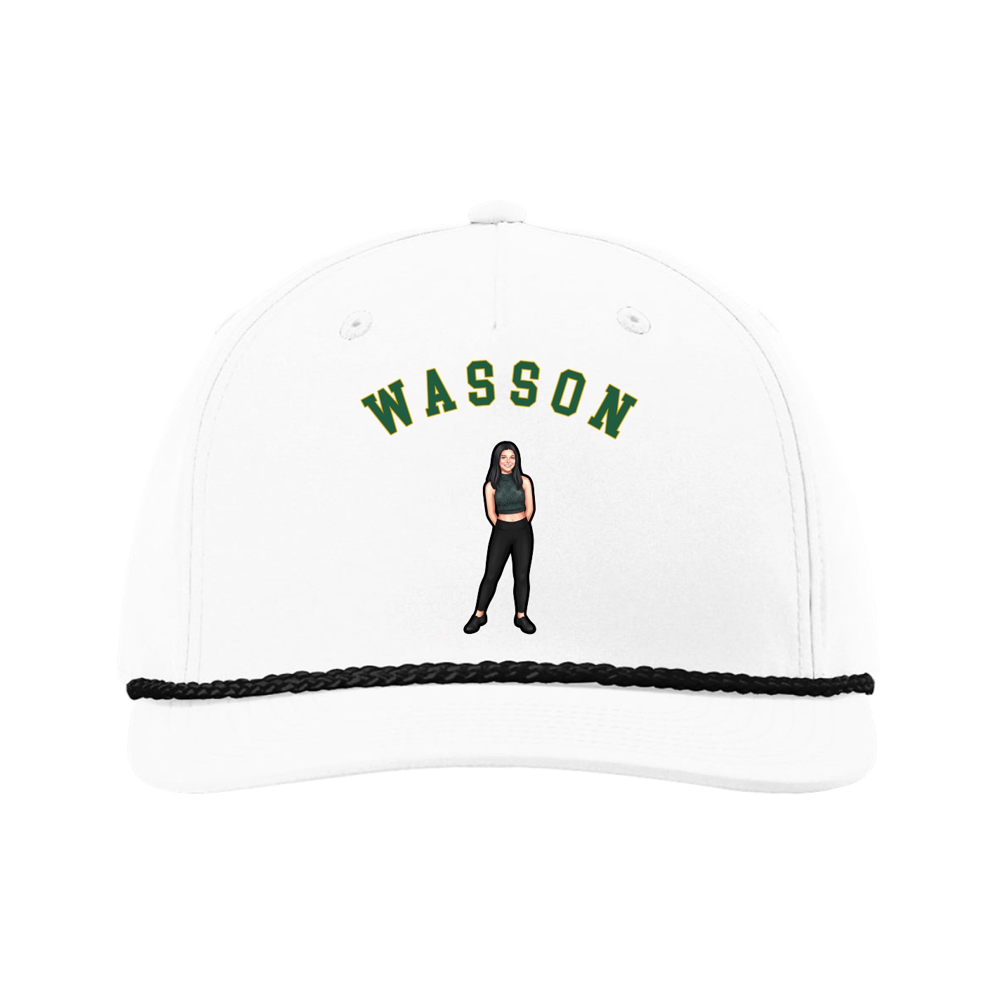 Five-Panel Classic Rope Cap — Shirsey Arch in White
