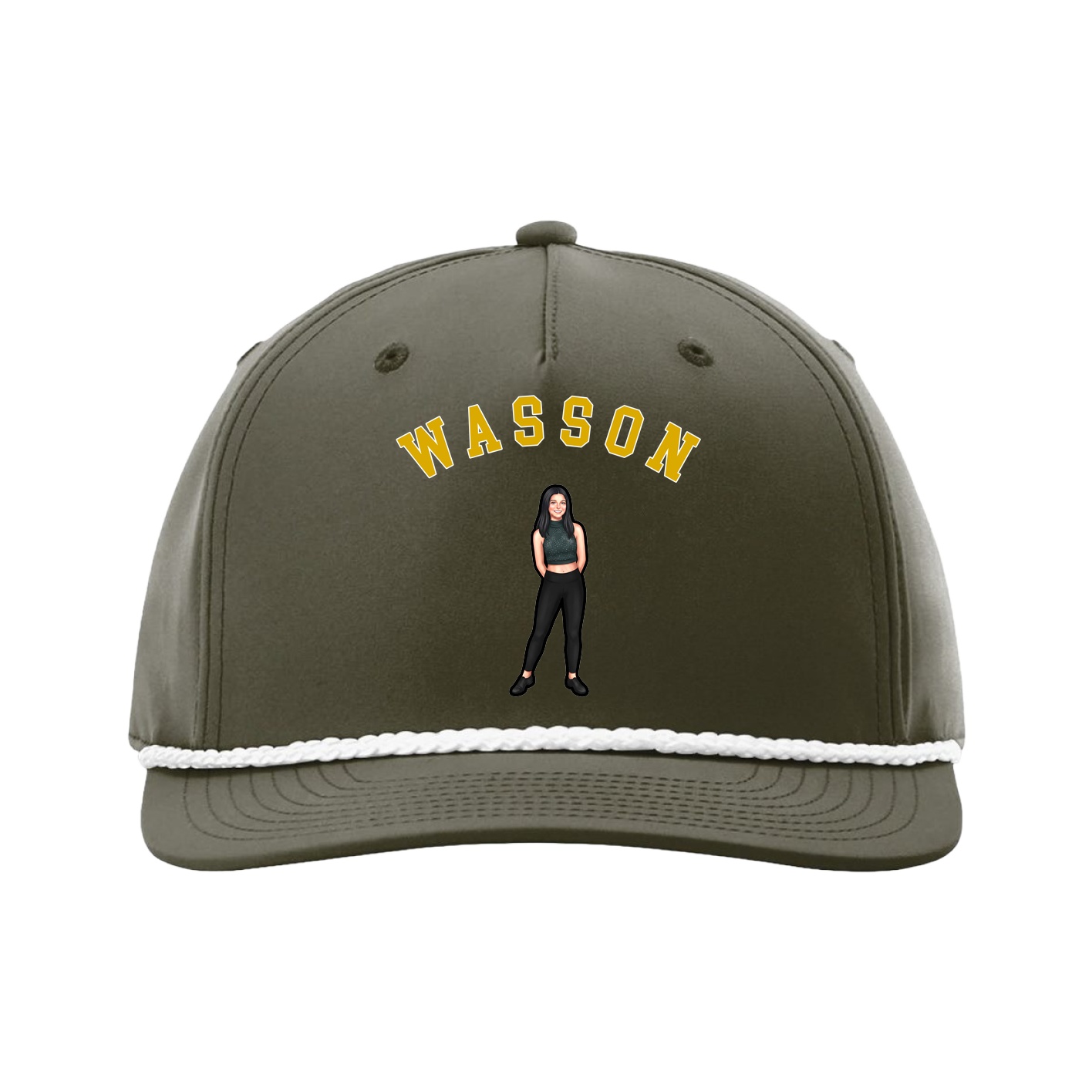 Five-Panel Classic Rope Cap — Shirsey Arch in Green