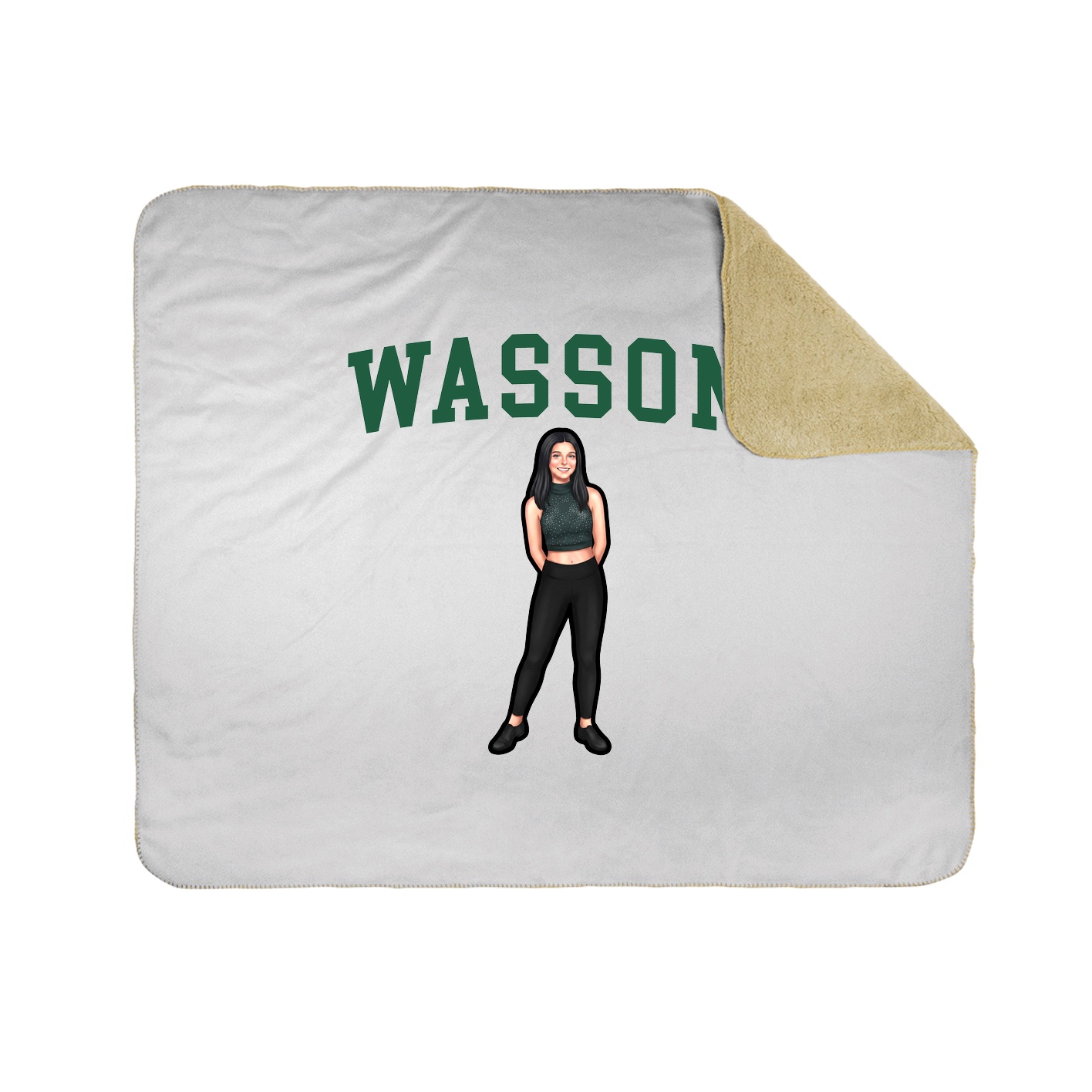 Throw Blanket — Shirsey in White
