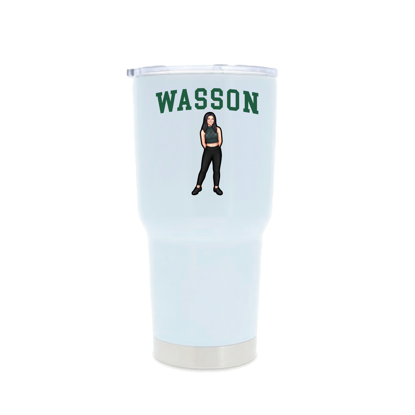 30oz Stainless Steel Tumbler — Shirsey in White
