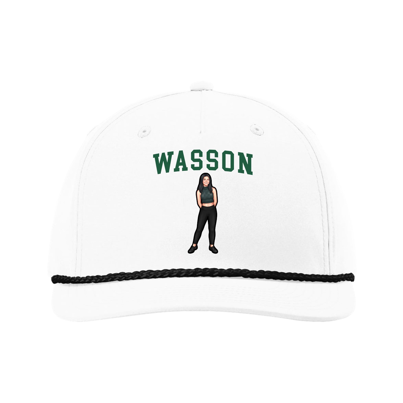 Five-Panel Classic Rope Cap — Shirsey in White