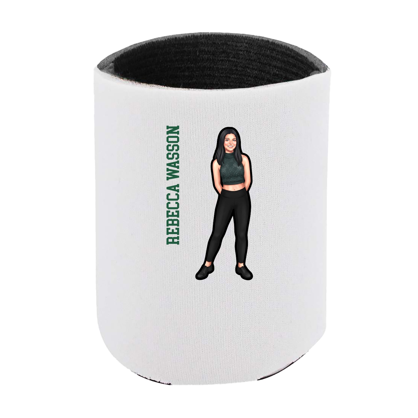 Can Holder — Name Vertical in White