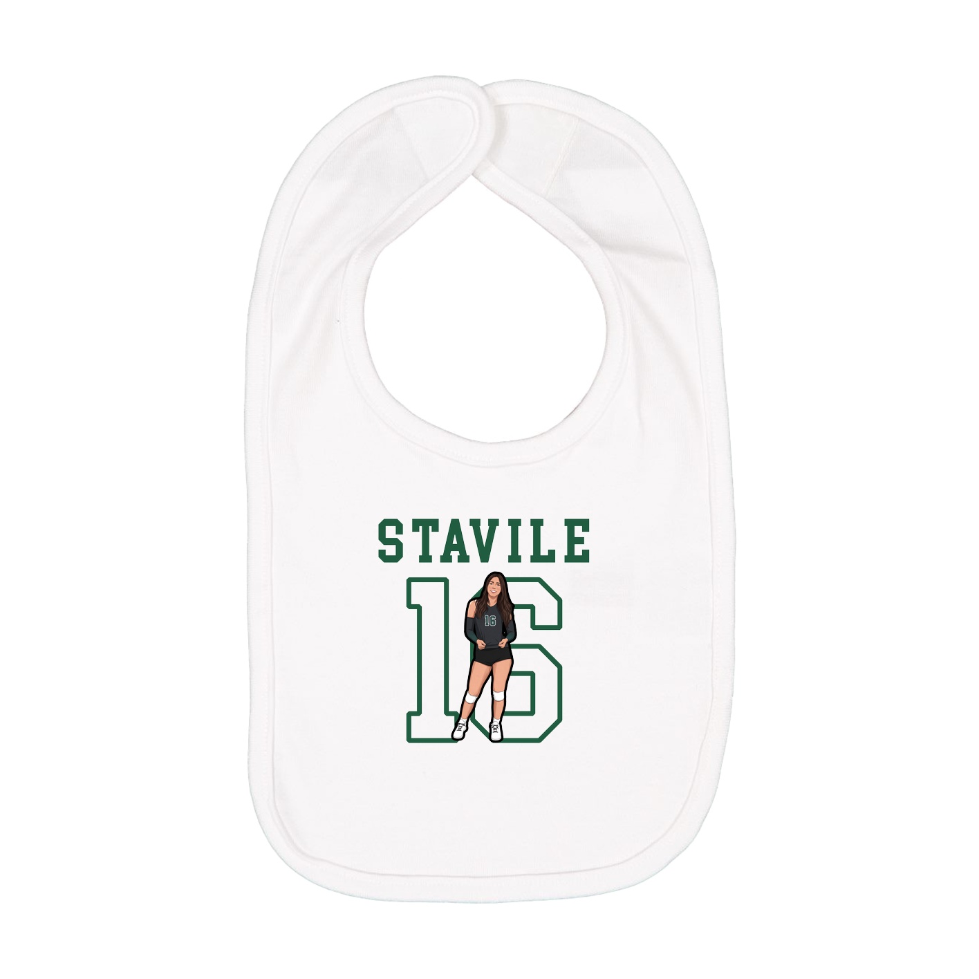 Infant Bib — Shirsey in White