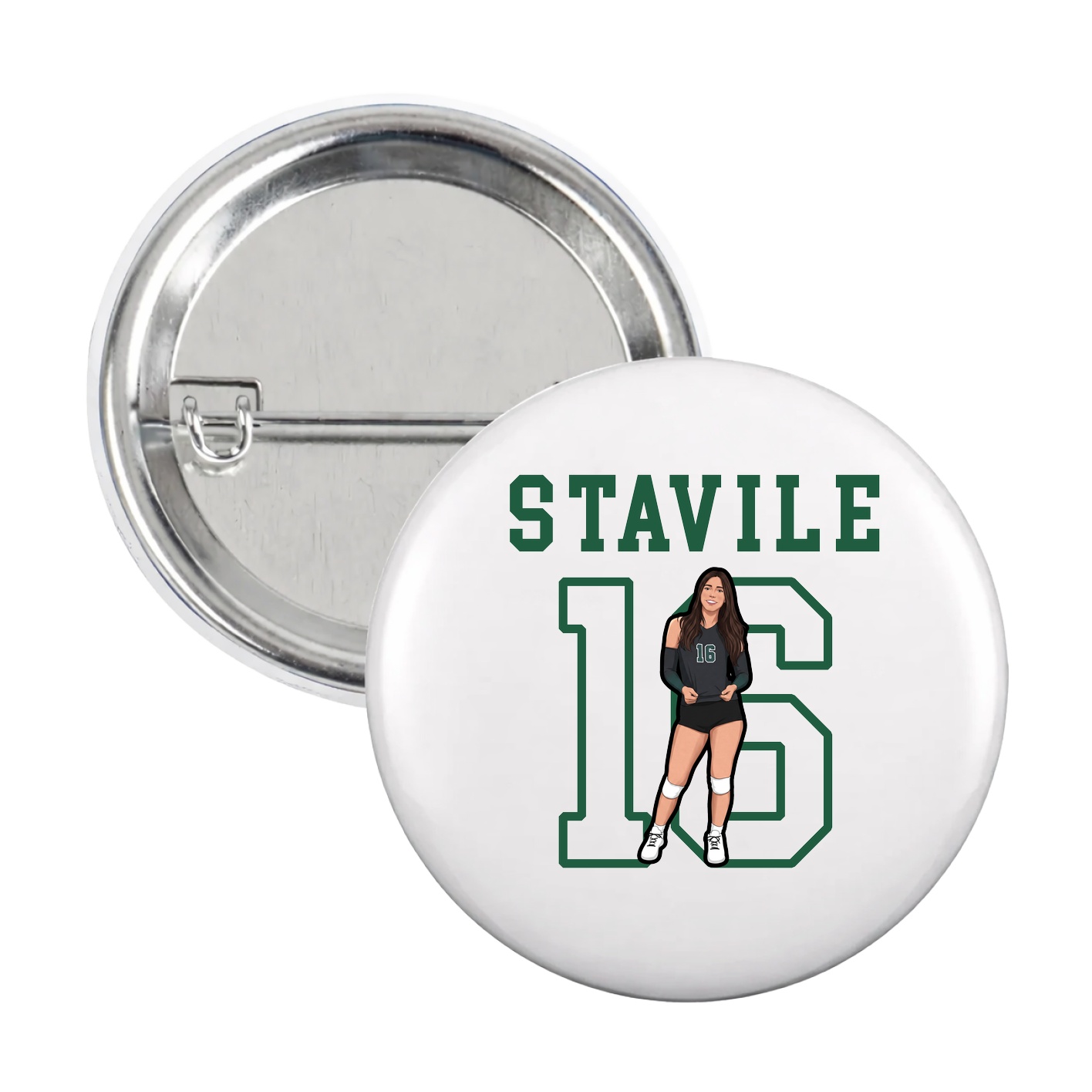 Game Day Button — Shirsey in White