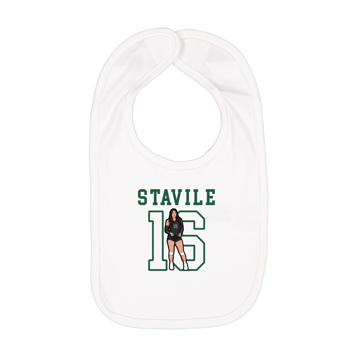 Infant Bib — Shirsey in White