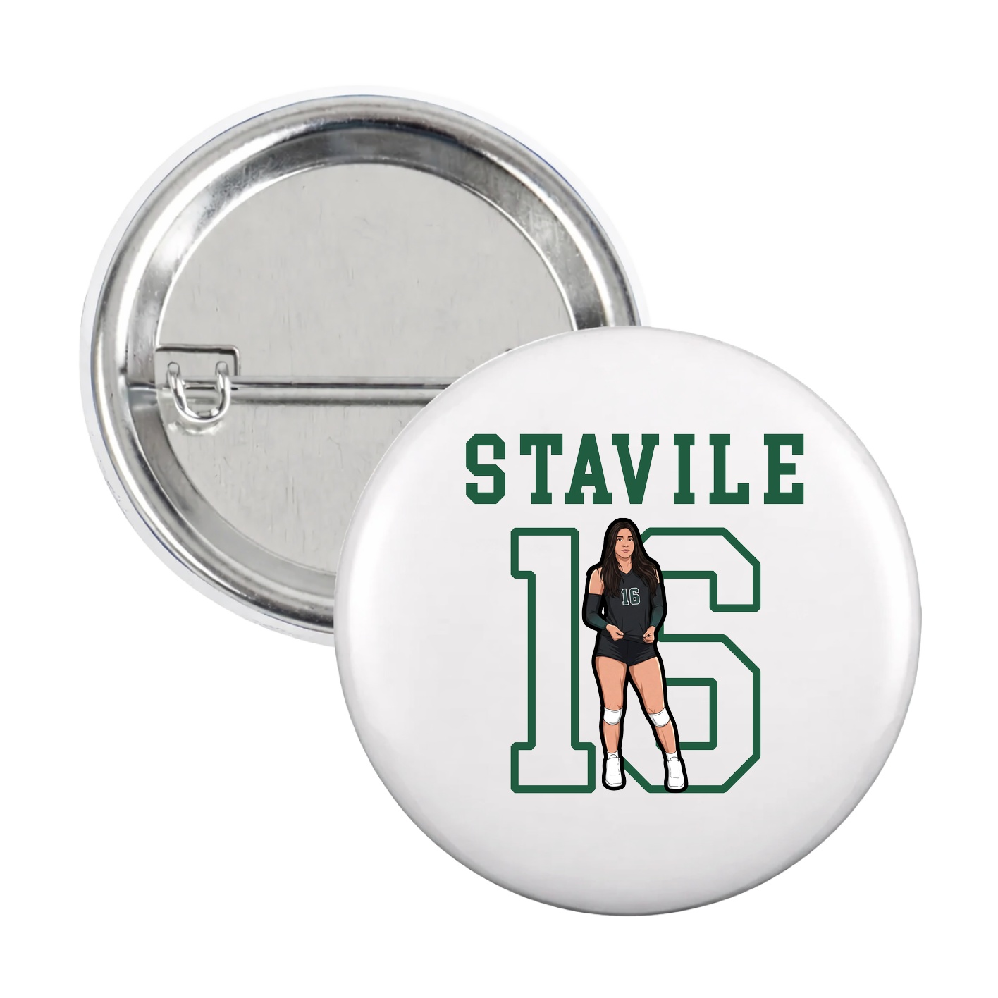 Game Day Button — Shirsey in White