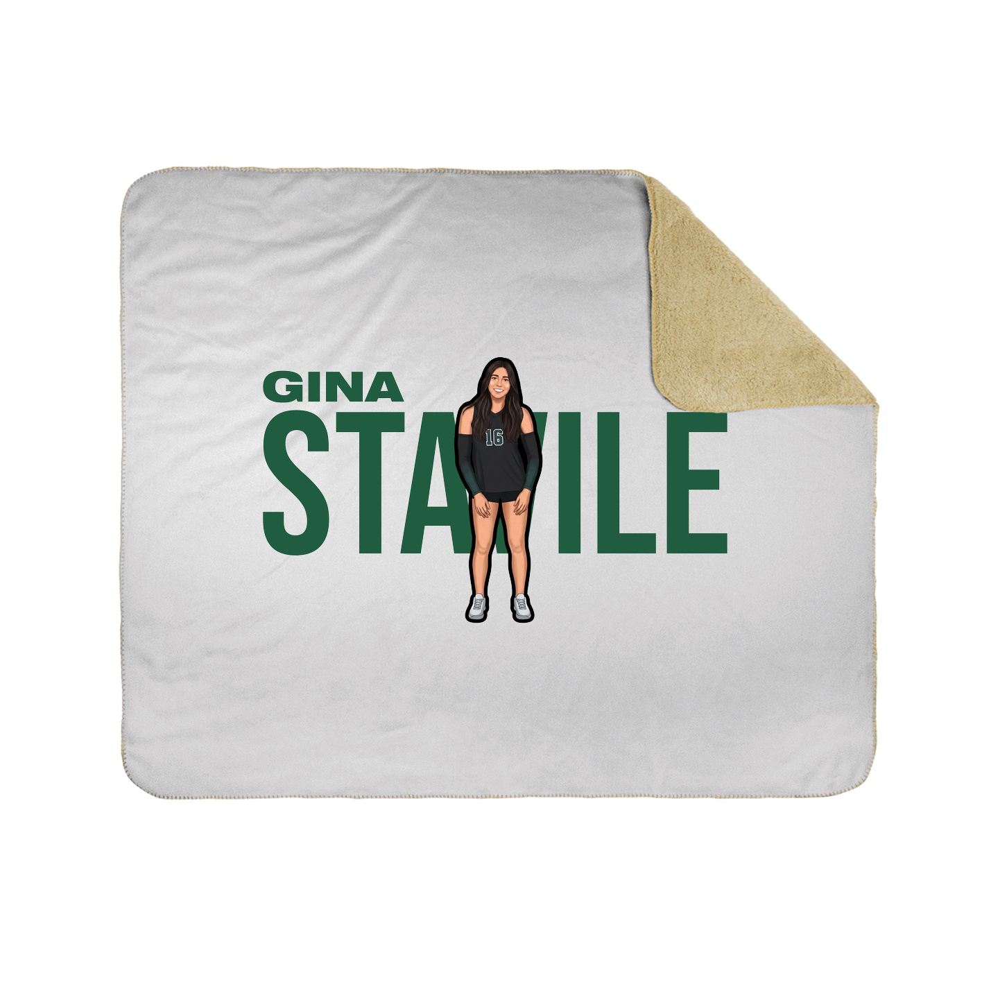 Throw Blanket — Player Name in White