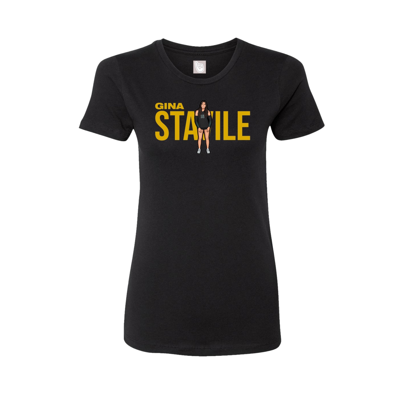 Womens Tee — Player Name in Black