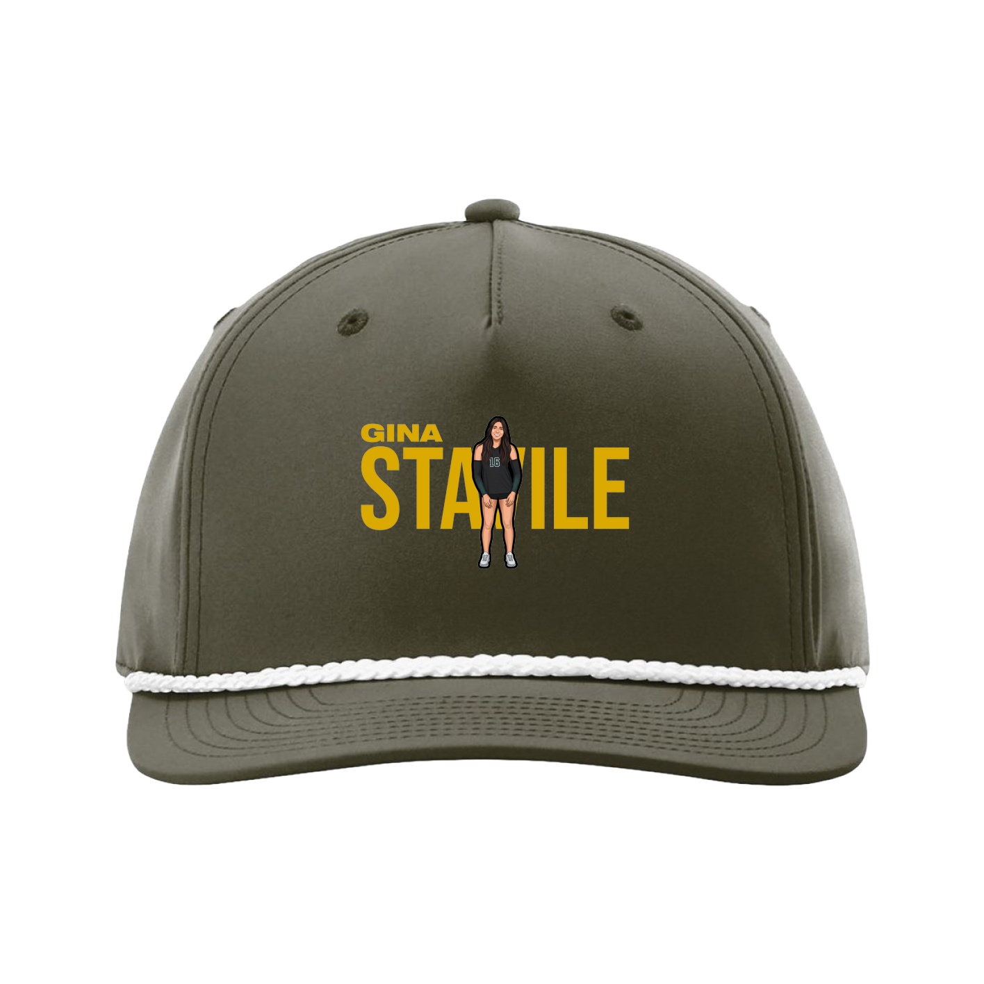 Five-Panel Classic Rope Cap — Player Name in Green