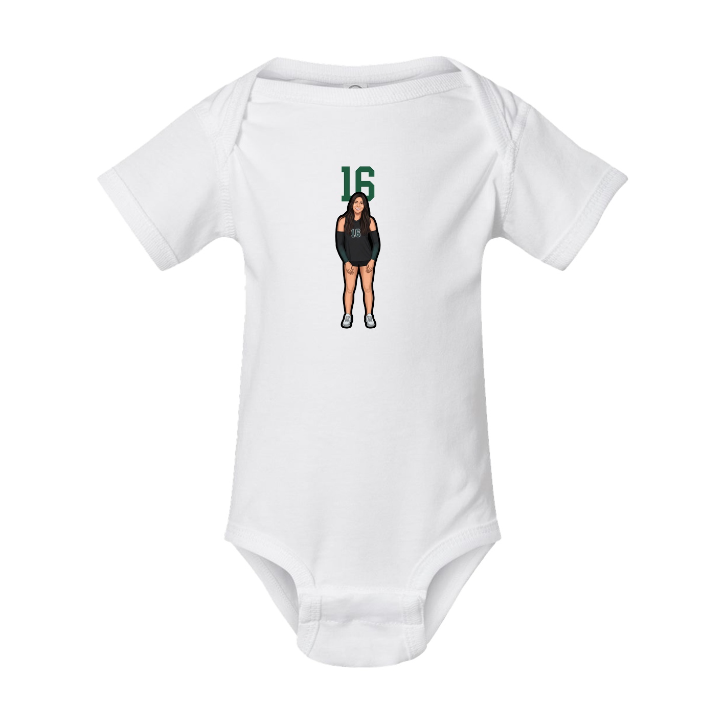 Baby Onesie — Number Top in White