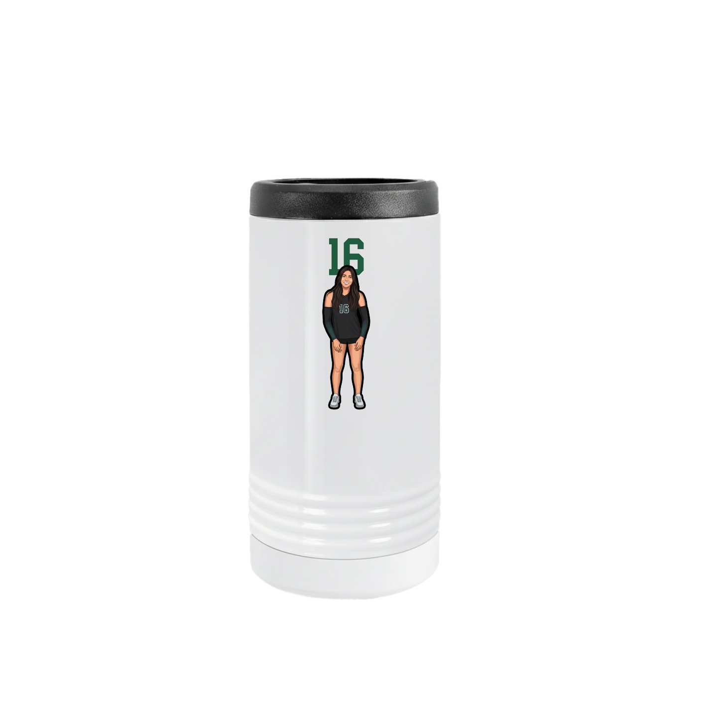 Slim Beverage Holder — Number Top in White