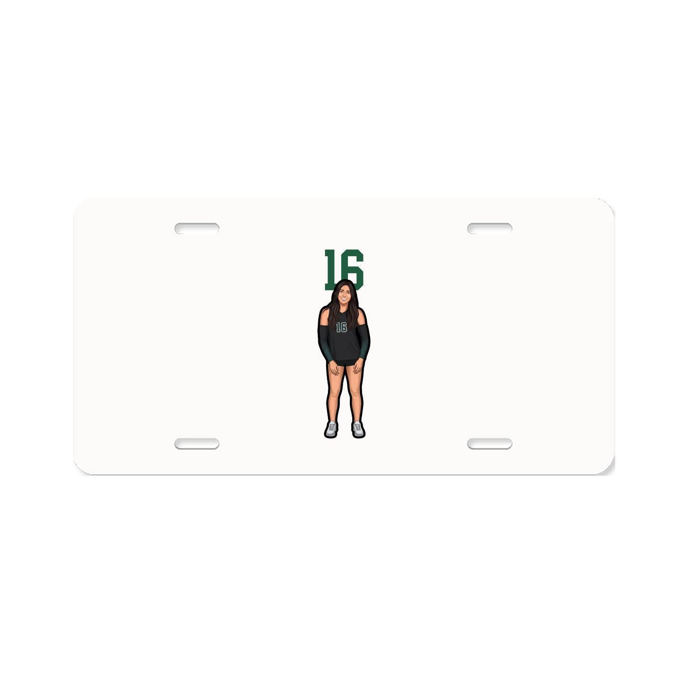 License Plate — Number Top in Classic