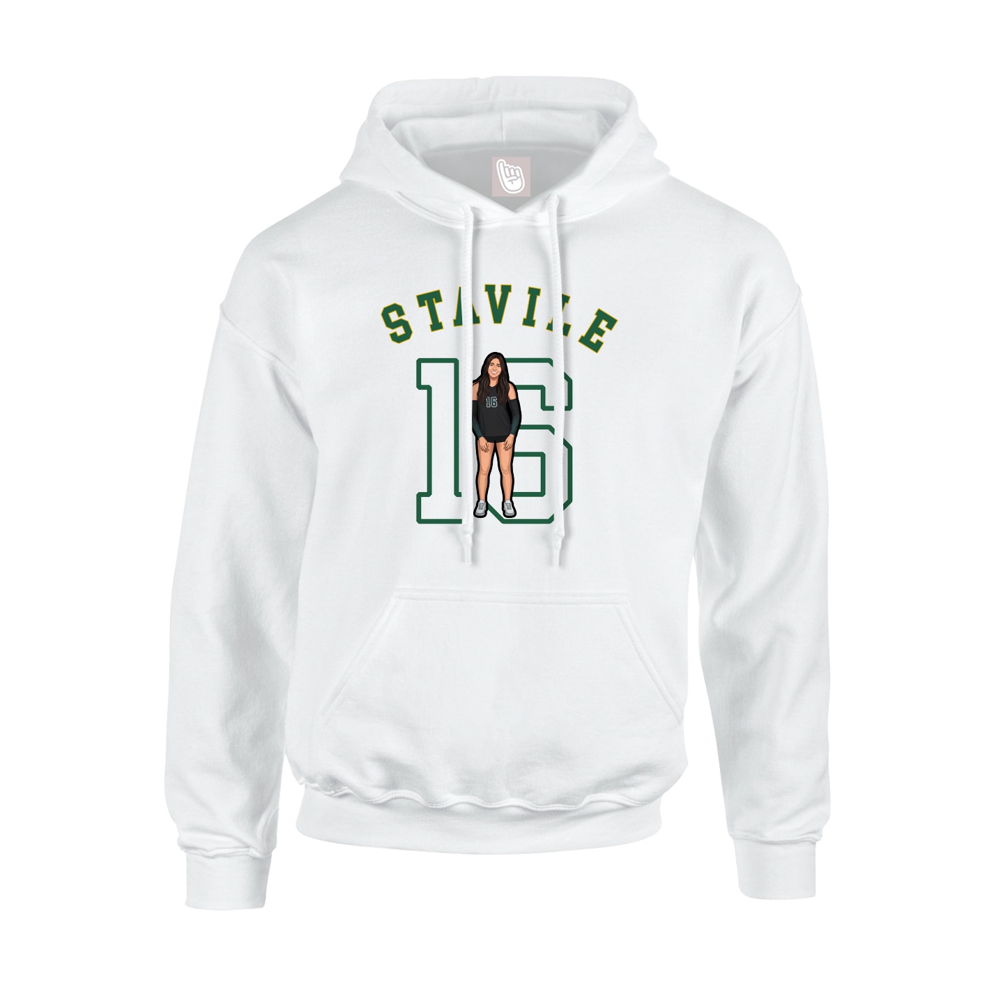 Hoodie — Shirsey Arch in White