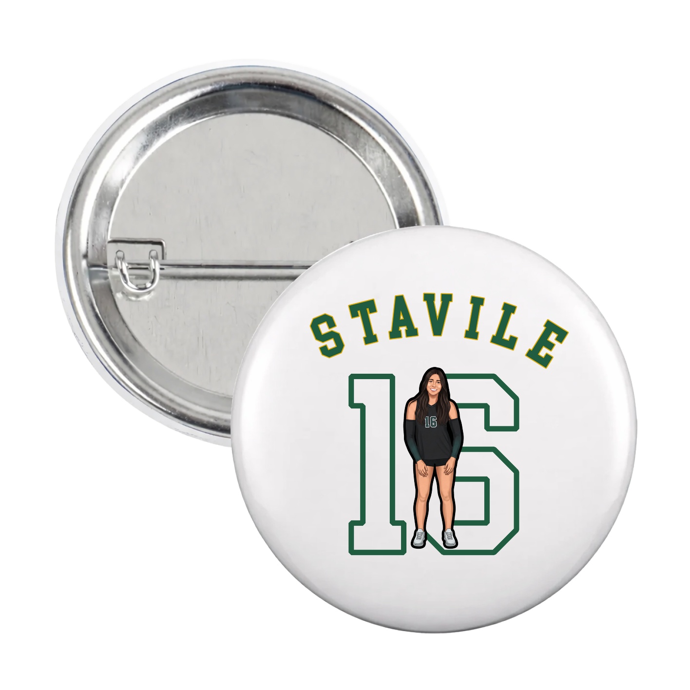 Game Day Button — Shirsey Arch in White