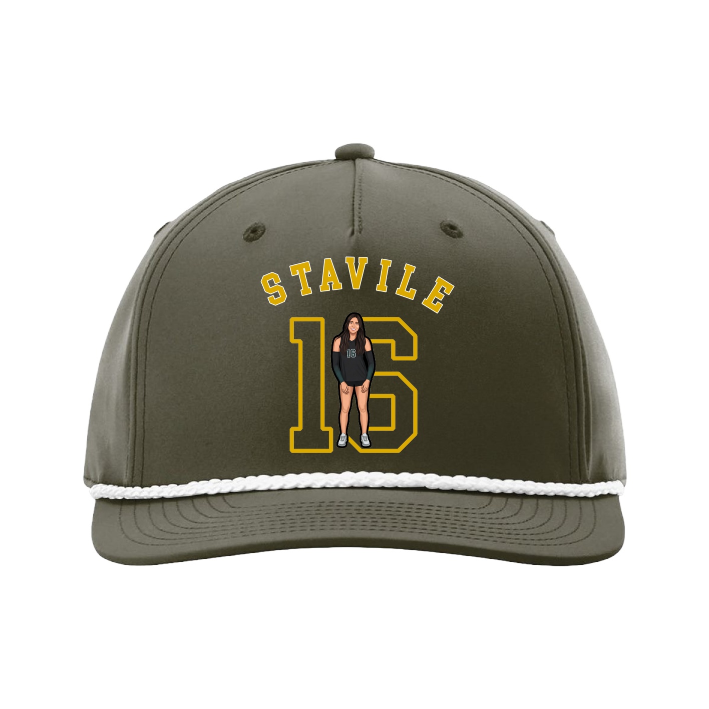 Five-Panel Classic Rope Cap — Shirsey Arch in Green