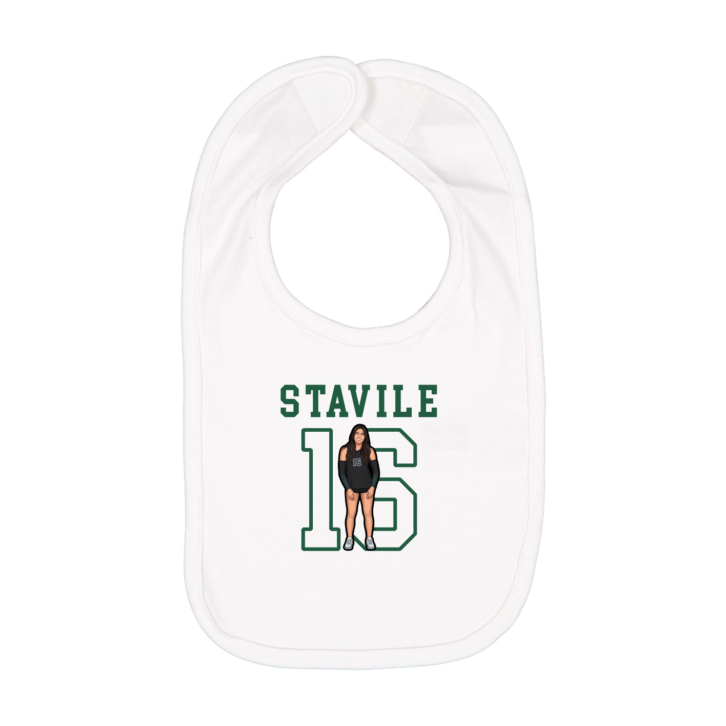 Infant Bib — Shirsey in White