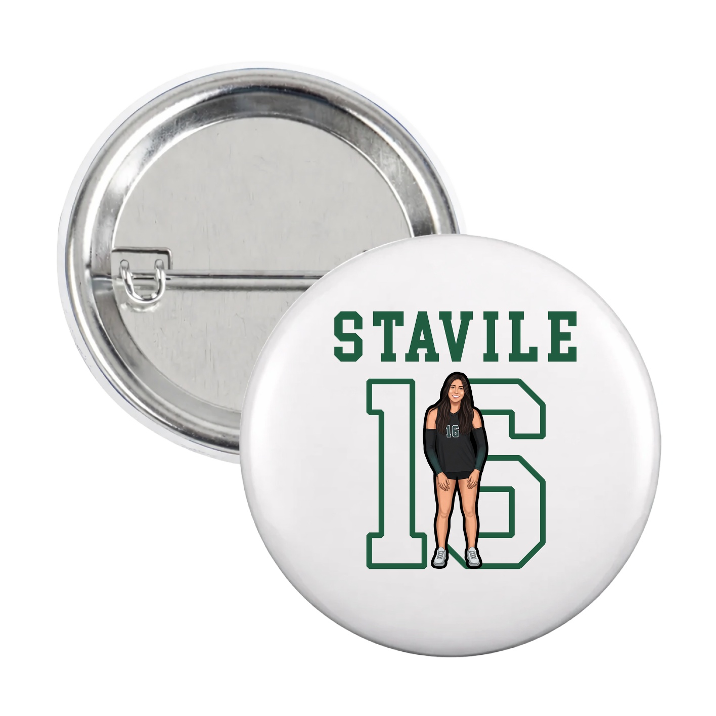 Game Day Button — Shirsey in White