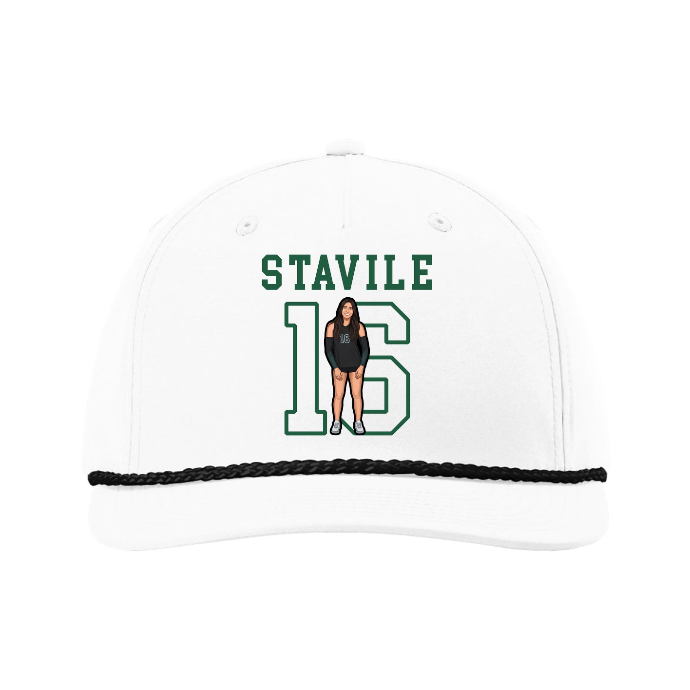 Five-Panel Classic Rope Cap — Shirsey in White