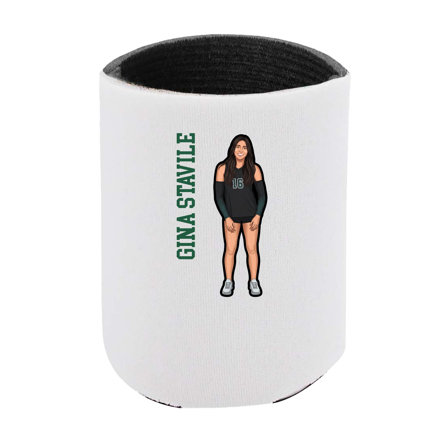 Can Holder — Name Vertical in White