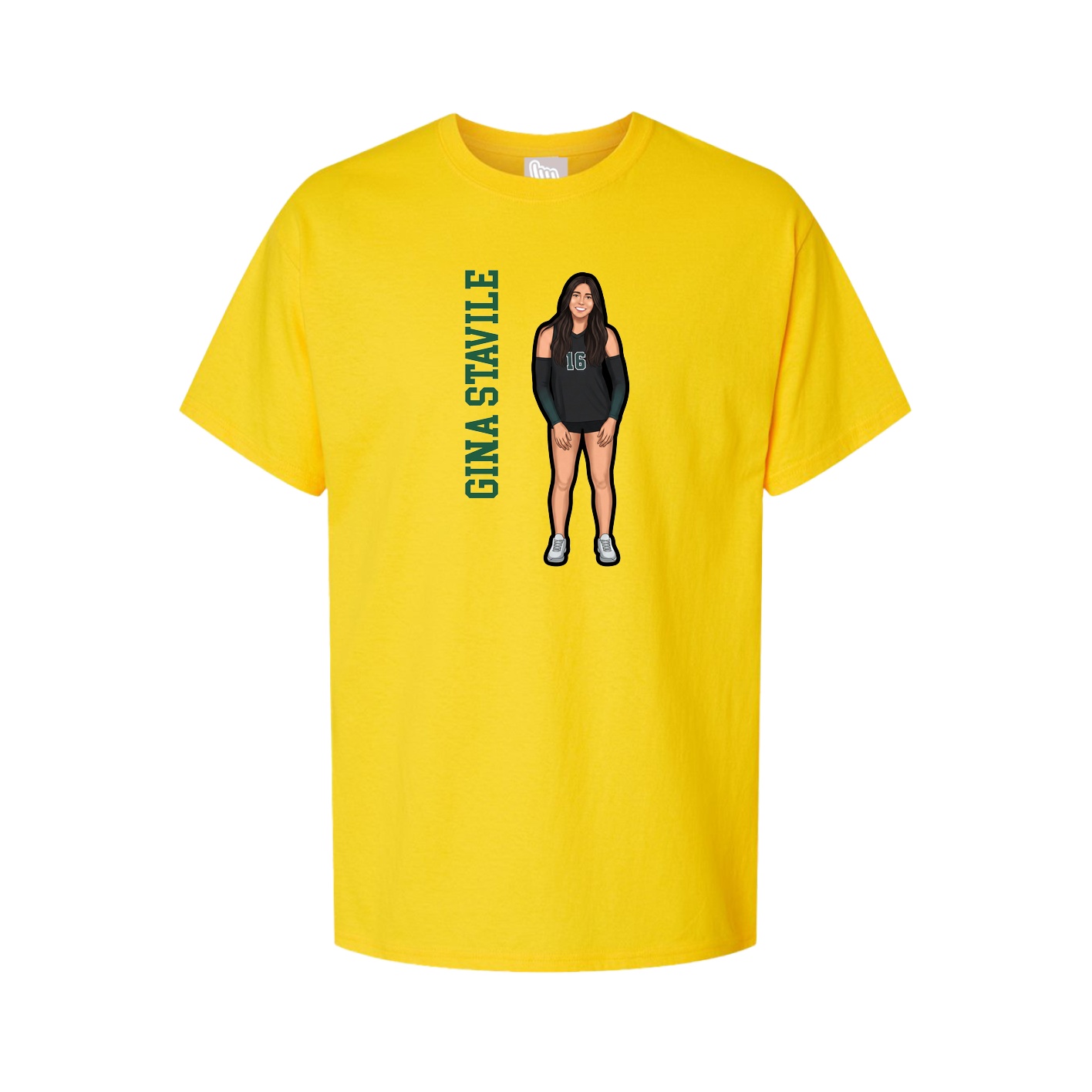 Tee — Name Vertical in Gold