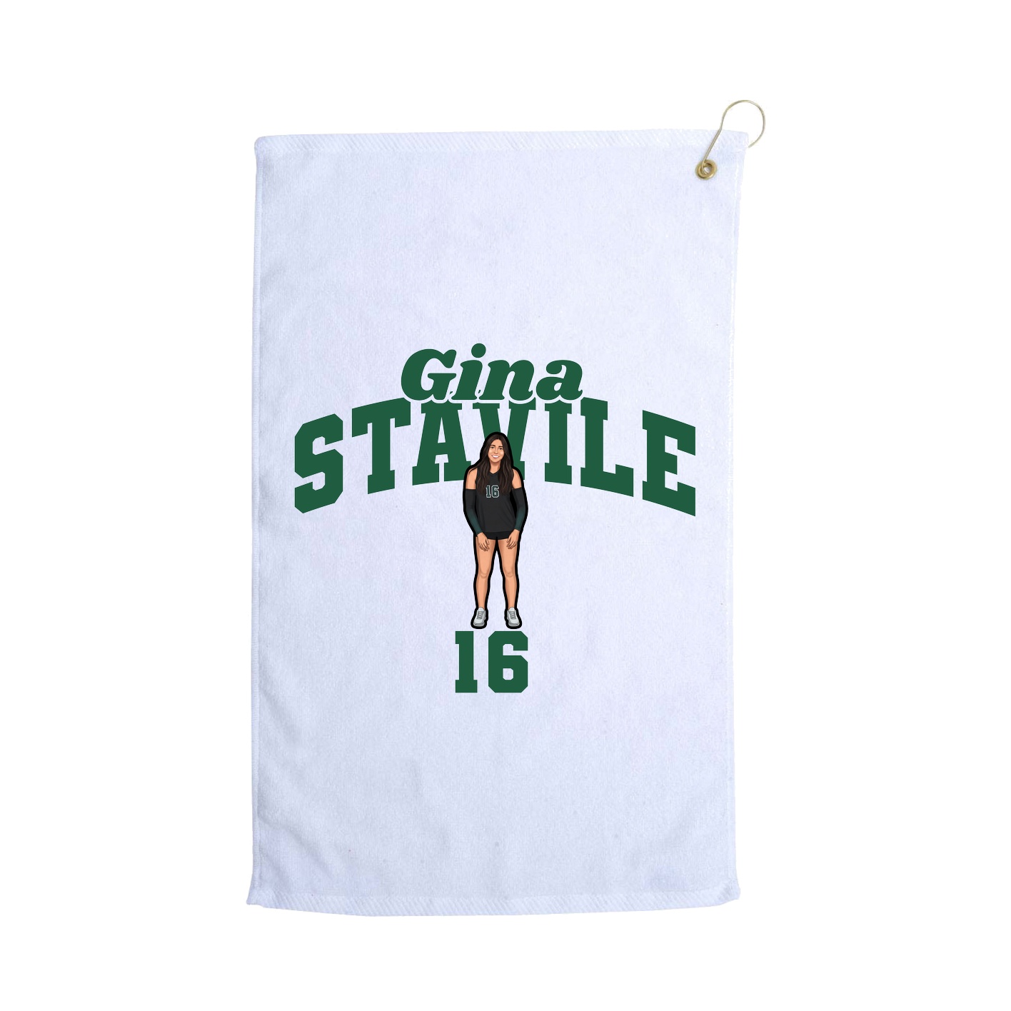 Golf Towel — Signature Arch in White