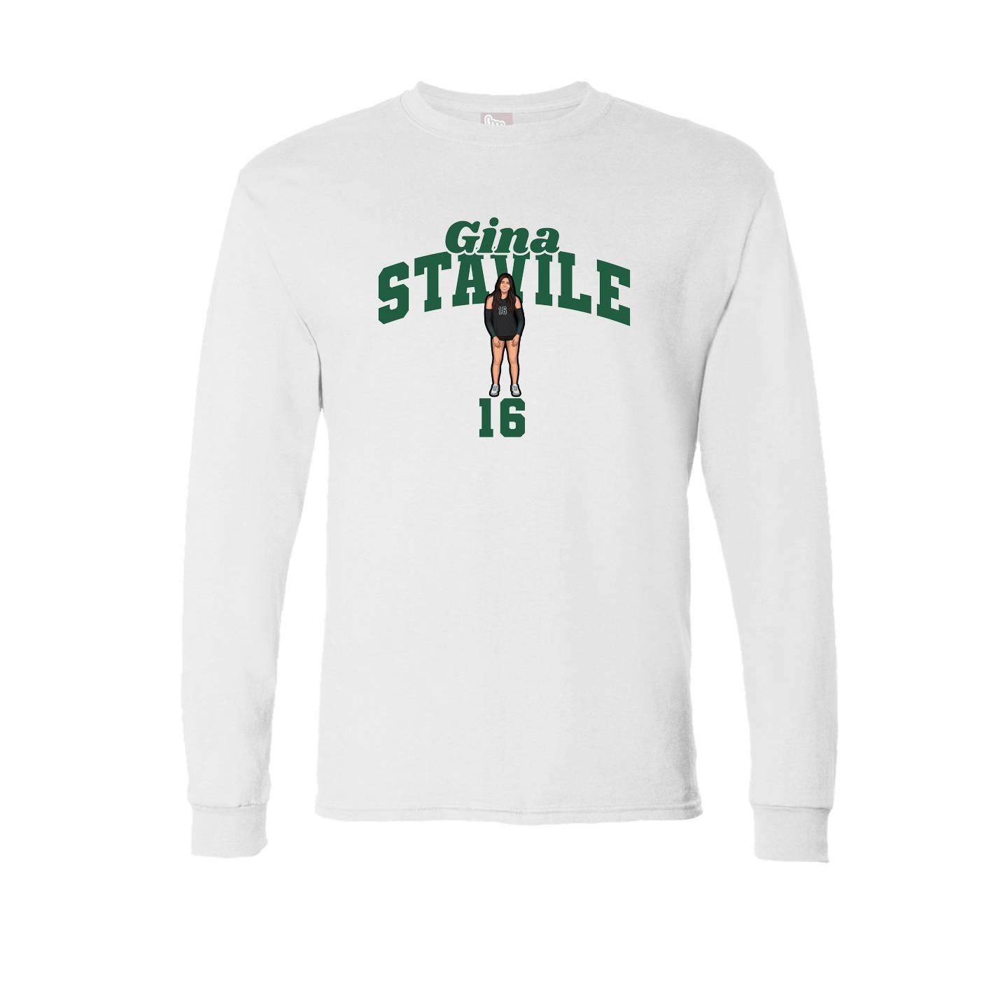 Long Sleeve Tee — Signature Arch in White
