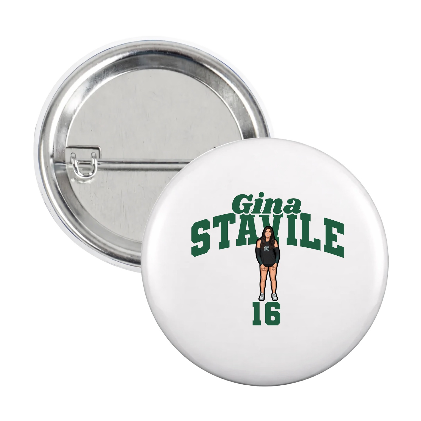 Game Day Button — Signature Arch in White