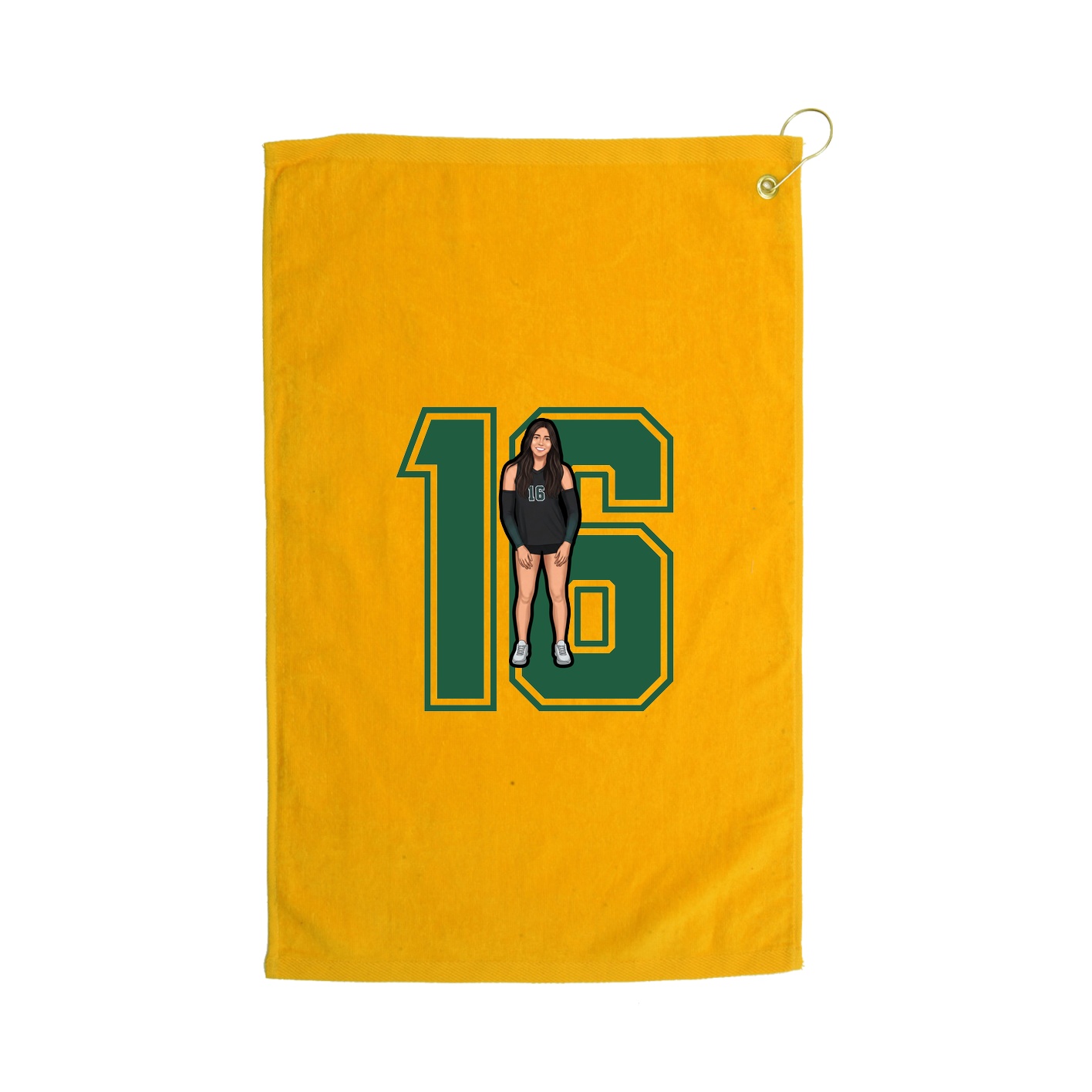 Golf Towel — Number in Gold