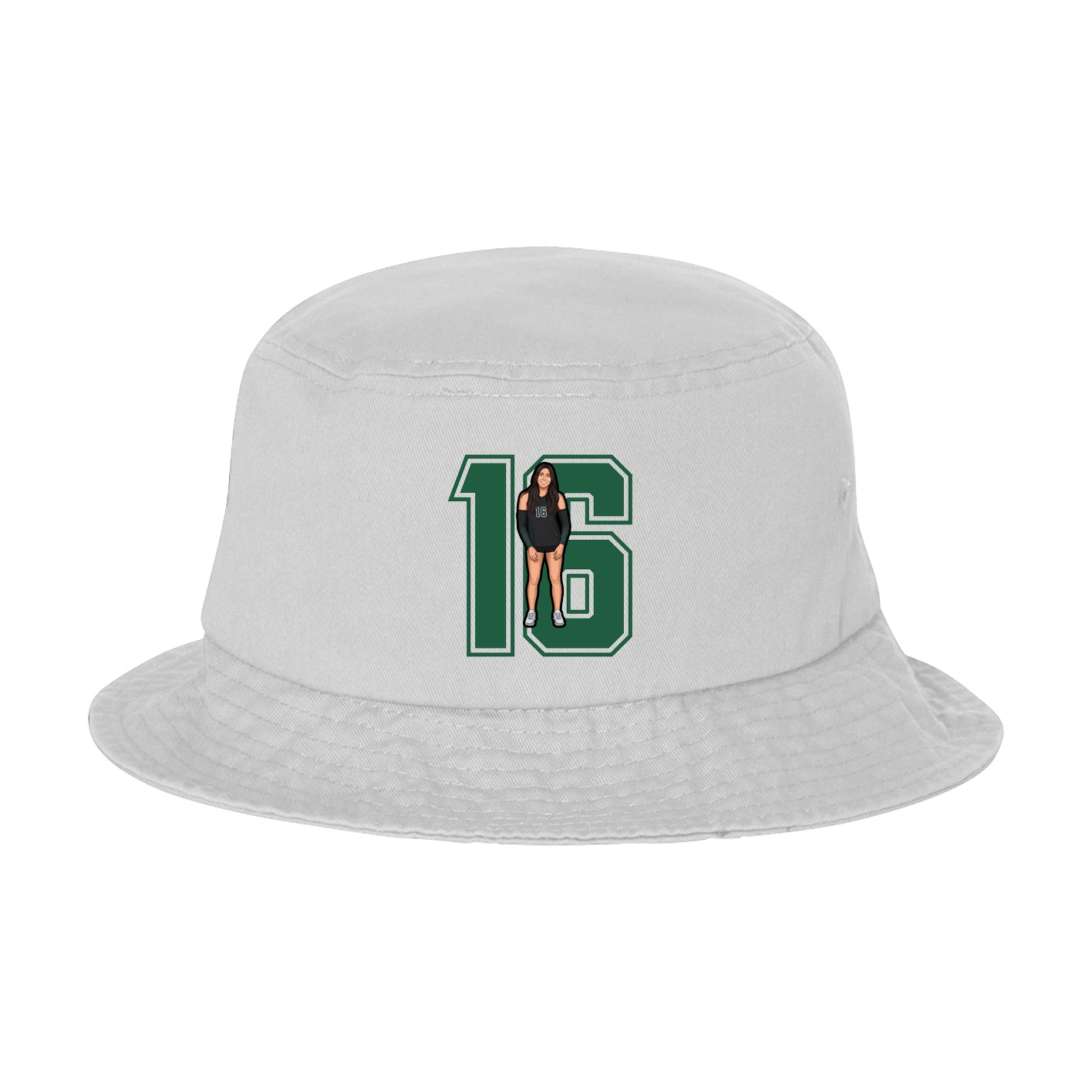 Bucket Cap — Number in White